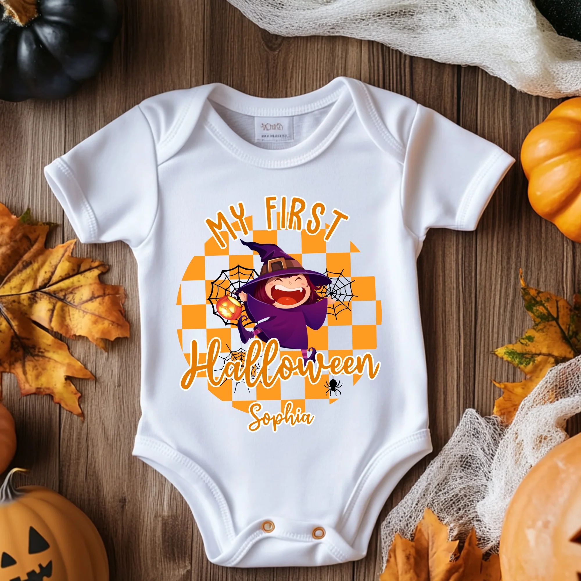 My Baby First Halloween - Personalized Baby Onesie - Image 2