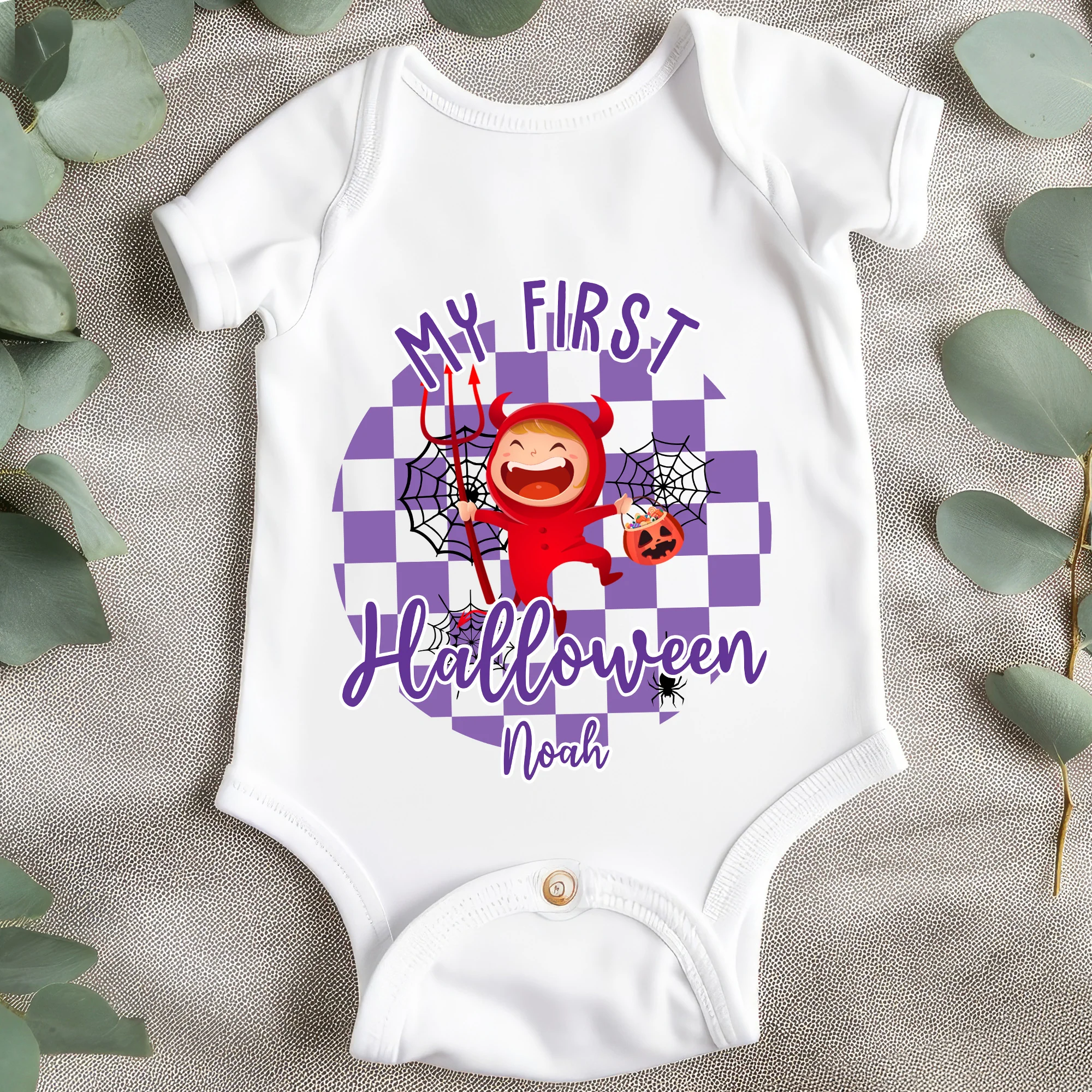 My Baby First Halloween - Personalized Baby Onesie - Image 4