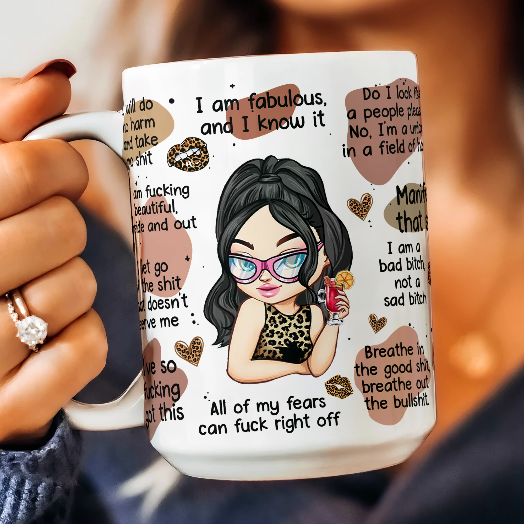 My Bad B*Tch Affirmations - Gifts For Daughter, Friend, For Me Gift - Personalized Mug - Image 2