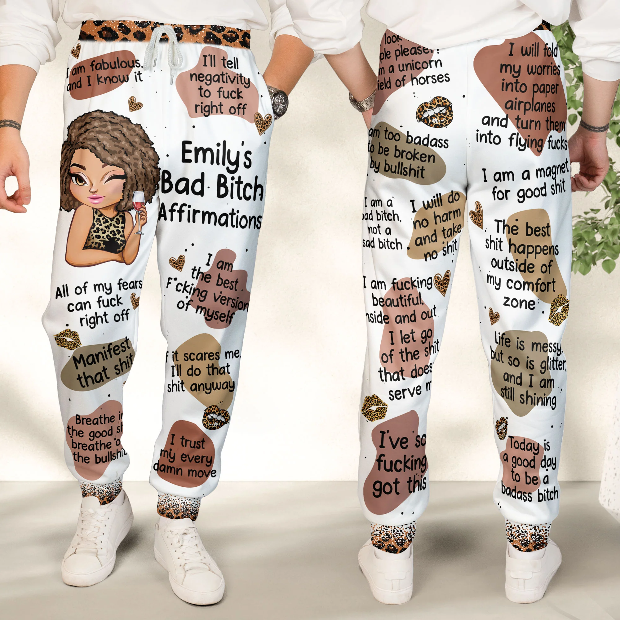 My Bad B*Tch Affirmations - Gifts For Daughter, Friend, For Me Gift - Personalized Sweatpants - Image 3