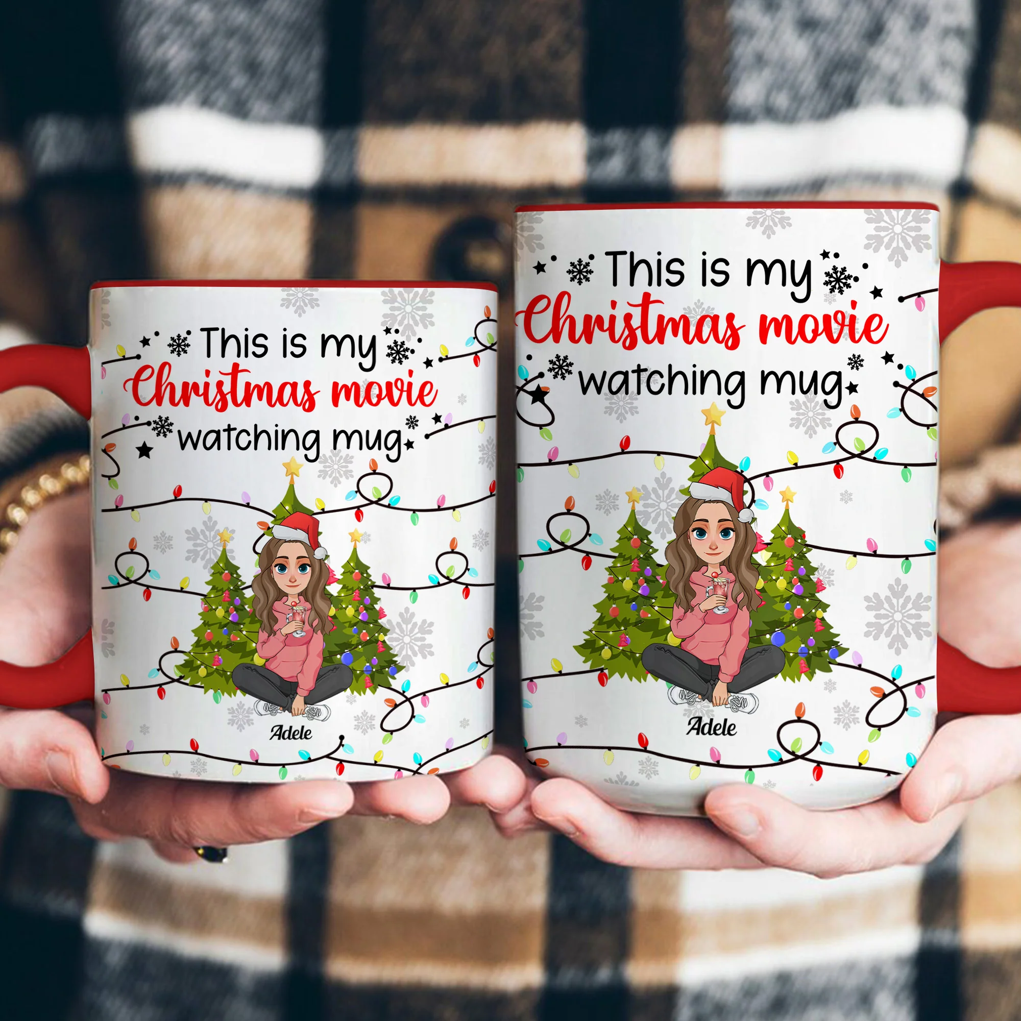My Christmas Movie Watching Mug - Personalized Accent Mug - Image 4