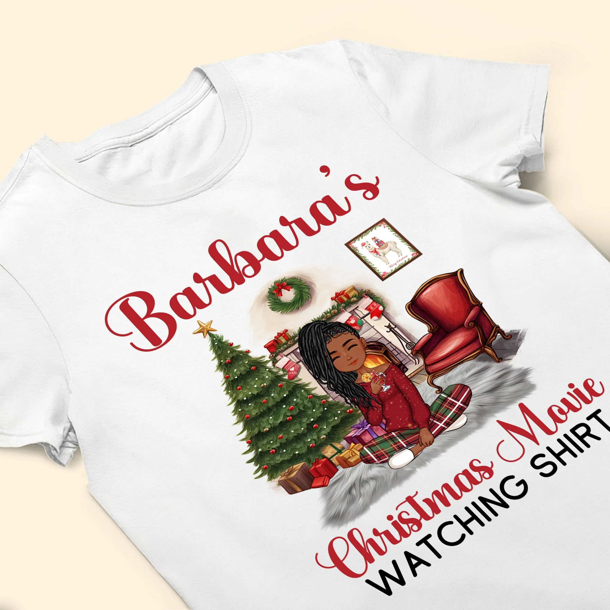 My Christmas Movie Watching Shirt Pajamas  - Personalized Shirt - Image 3