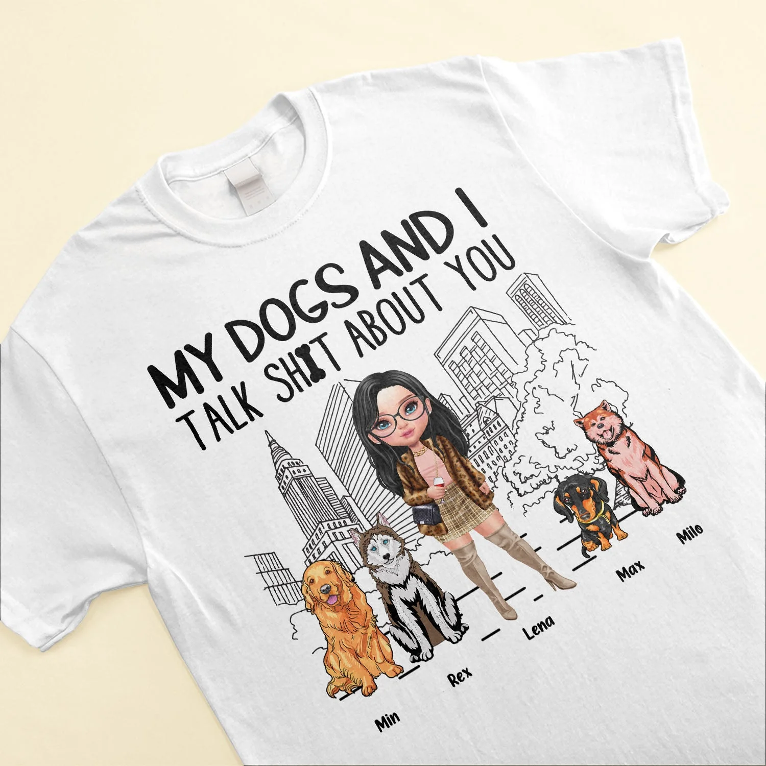 My Dog And I Talk About You - Personalized Shirt - Birthday Gift For Dog Lover, Dog Mom, Funny Dog Owner - Image 3