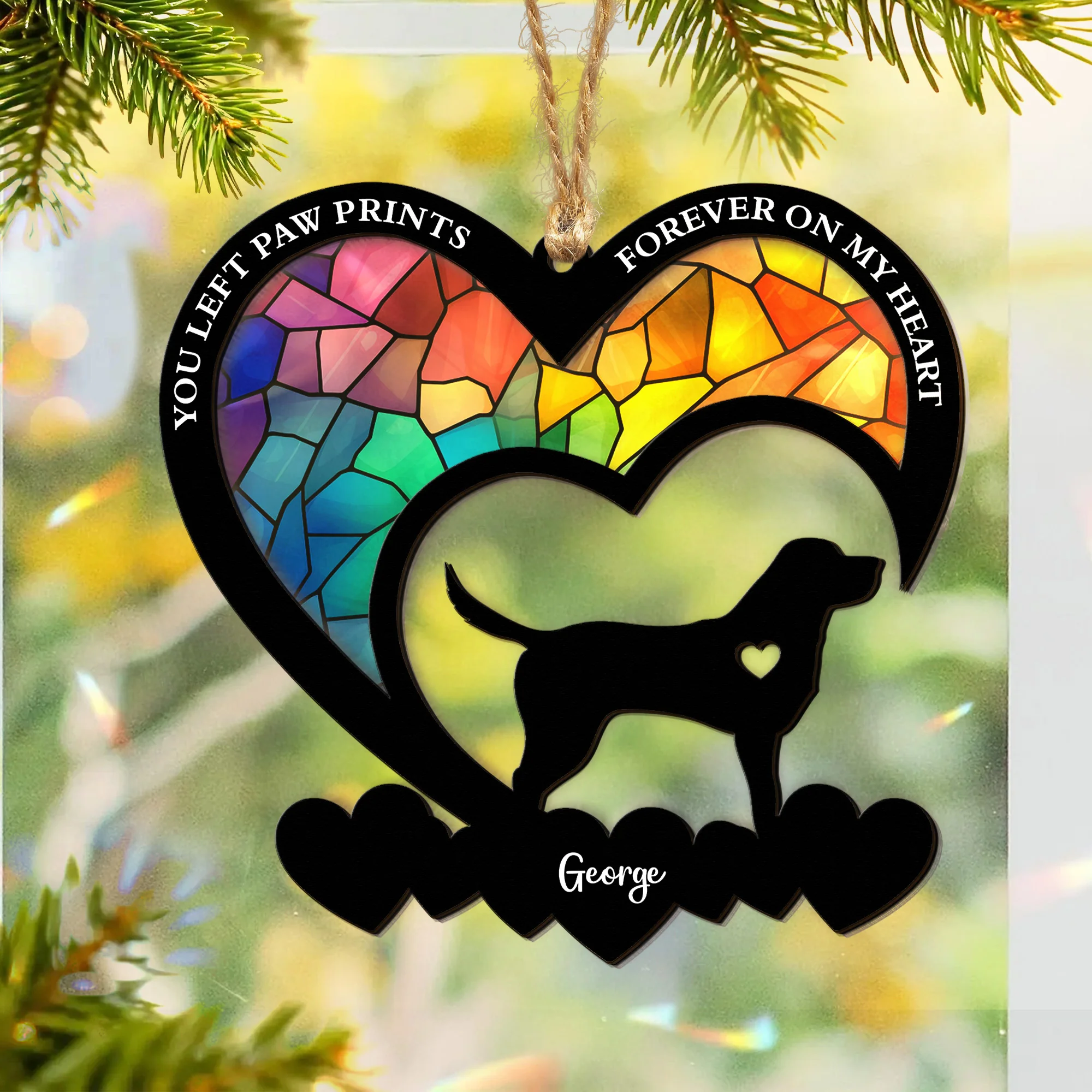 My Favorite Hello And My Hardest Goodbye - Personalized Suncatcher With Card - Image 2