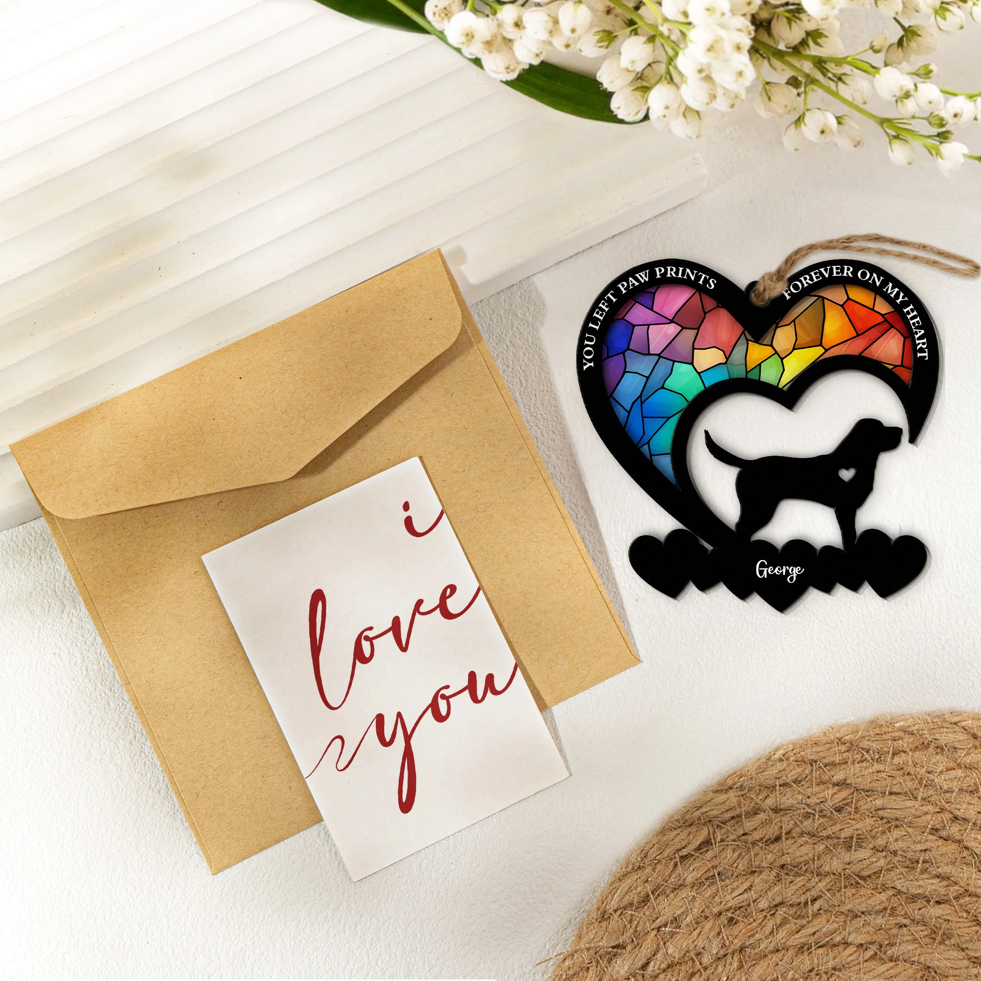 My Favorite Hello And My Hardest Goodbye - Personalized Suncatcher With Card - Image 4