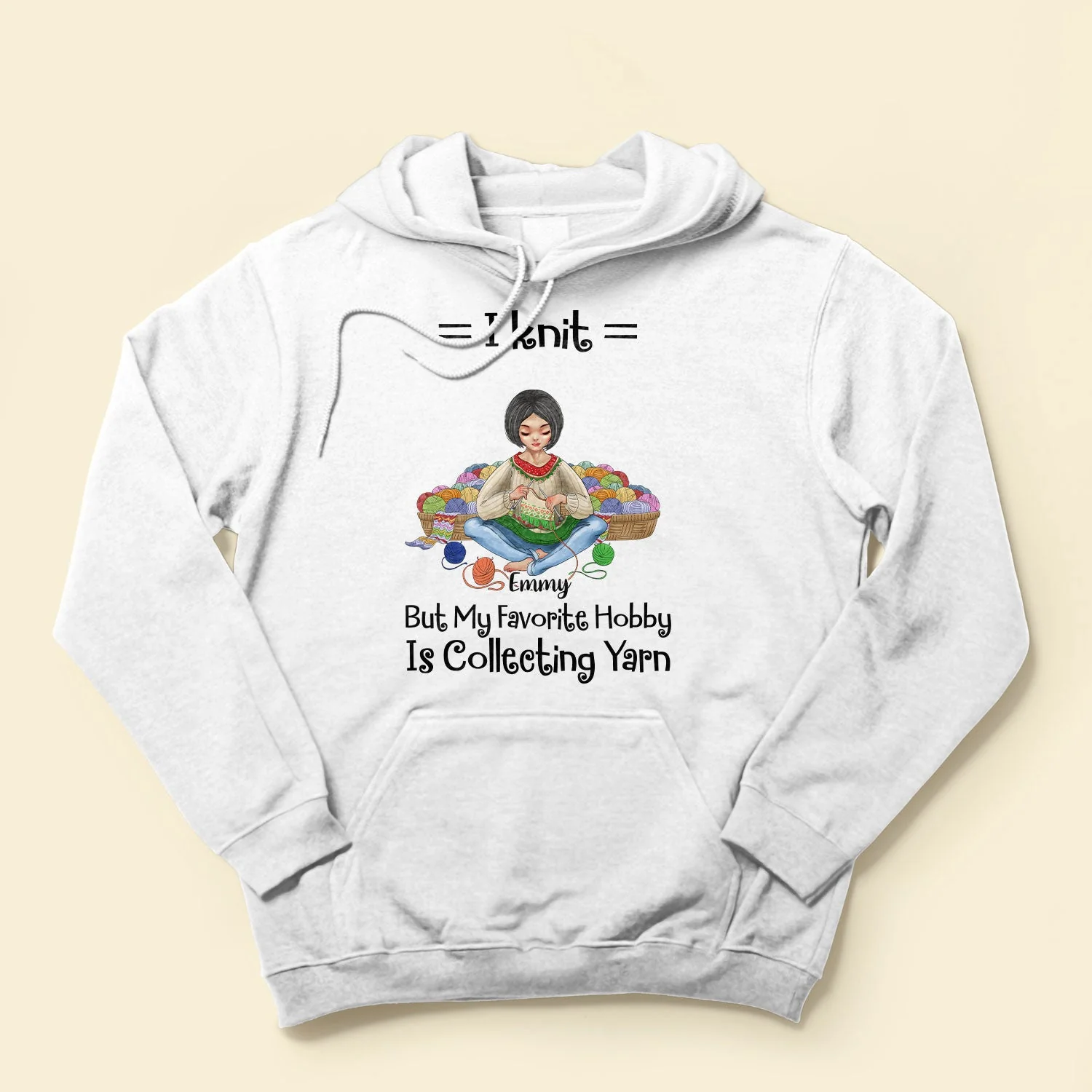 My Favorite Hobby Is Collecting Yarn - Personalized Shirt - Birthday Gift For Knitters - Image 4