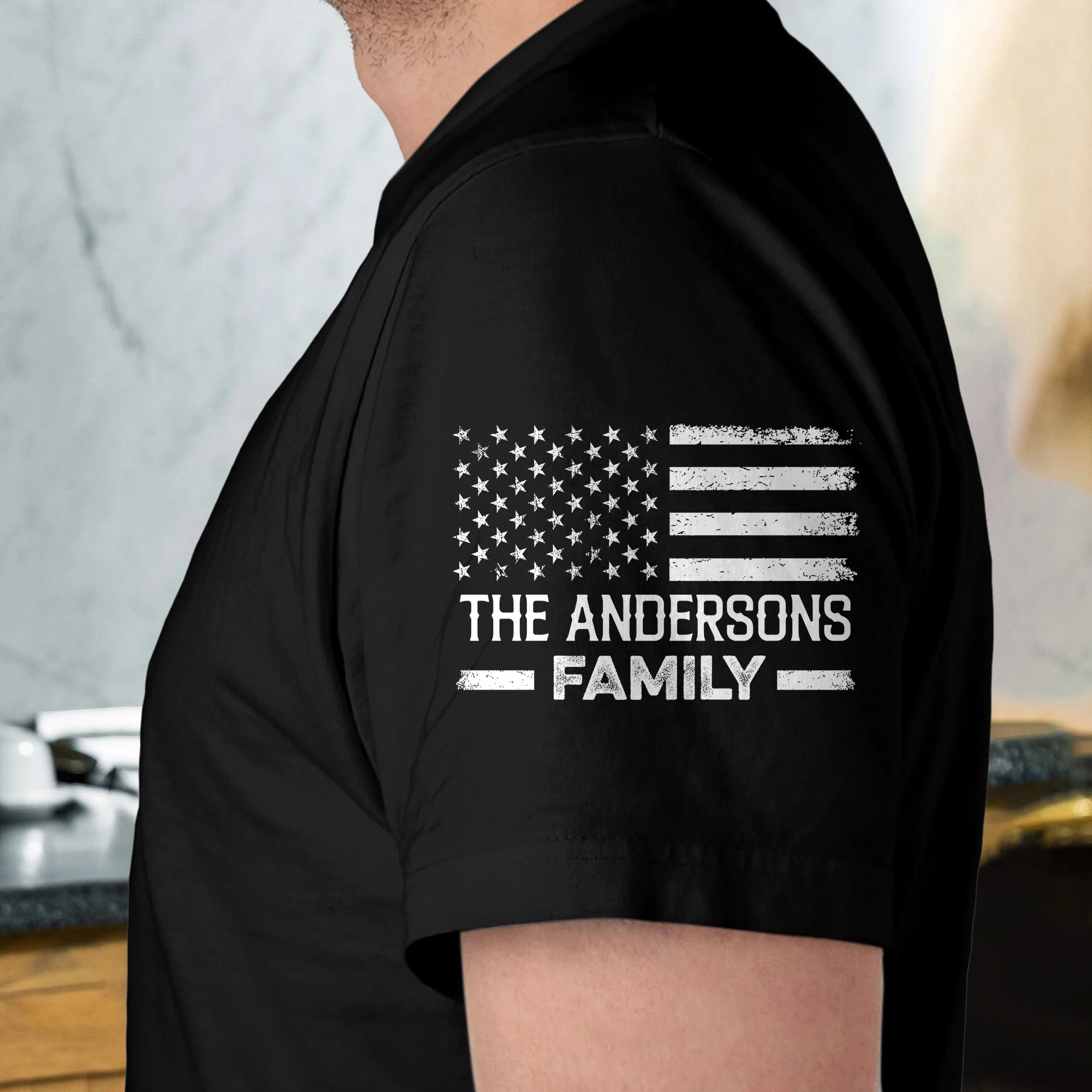 My Favorite People Call Me Papa, Dad, Kid, Grandkid Name Flag - Personalized Shirt - Image 2