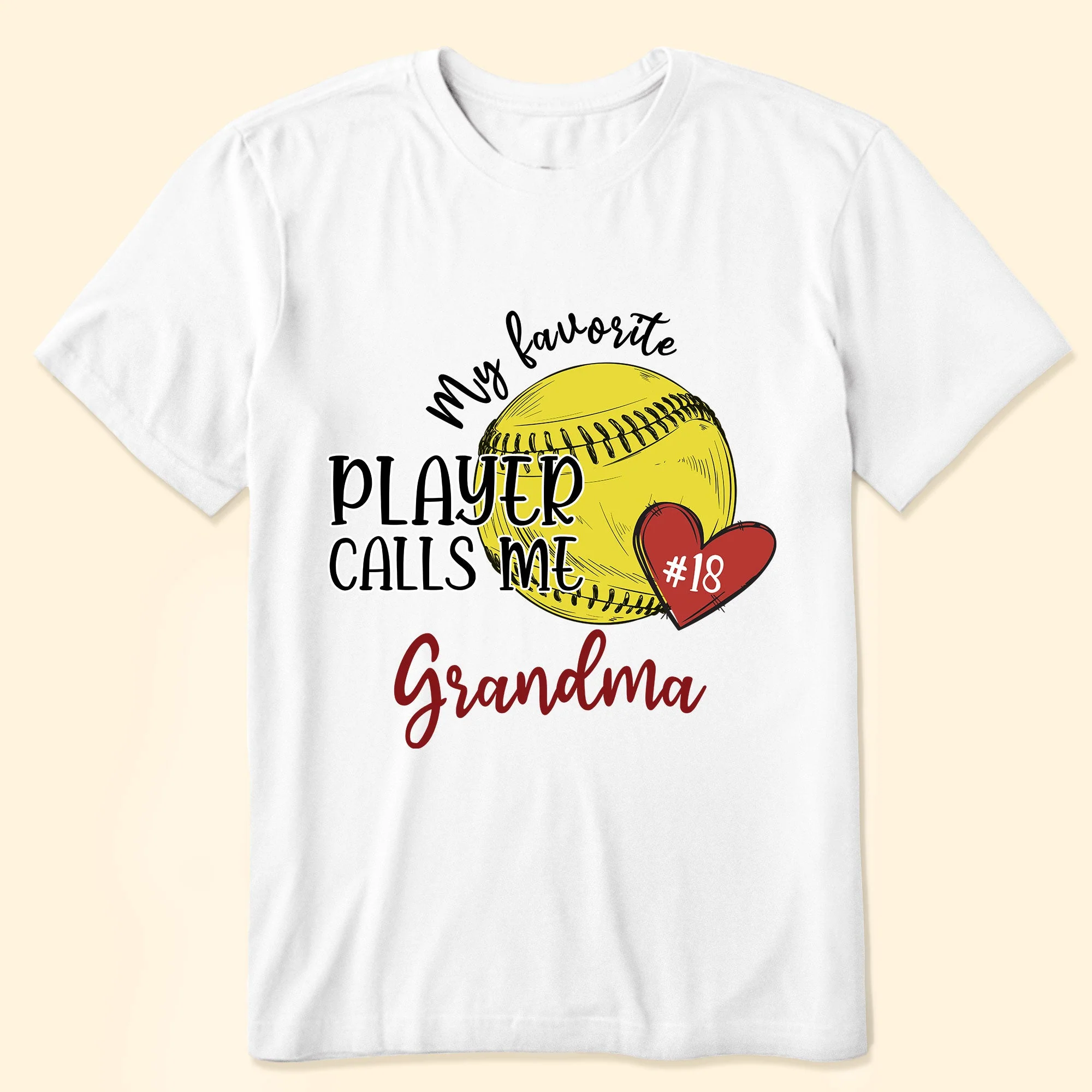 My Favorite Player Calls Me Grandma - Personalized Shirt - Image 5