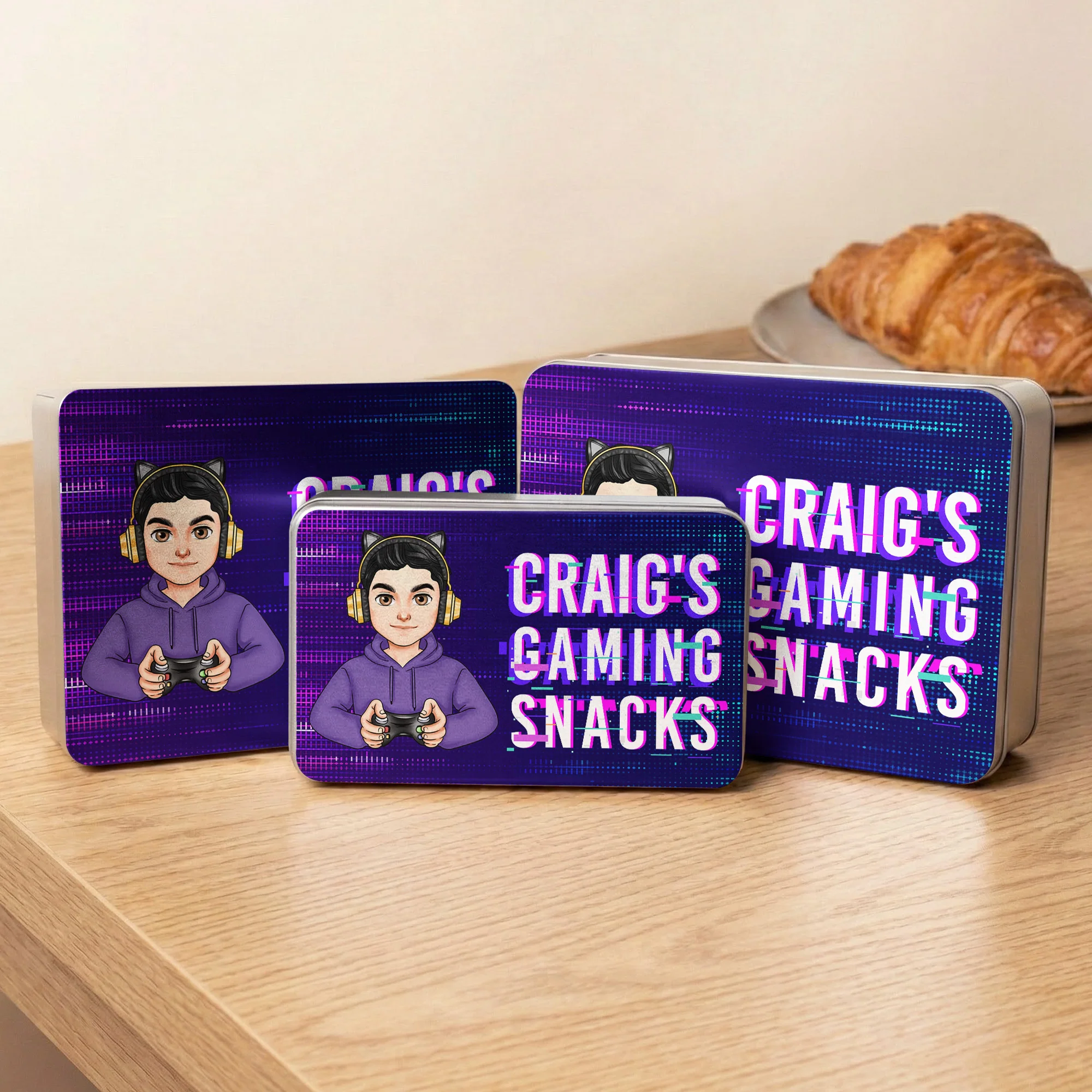 My Gaming Snacks - Personalized Cookie Tin Box - Image 3