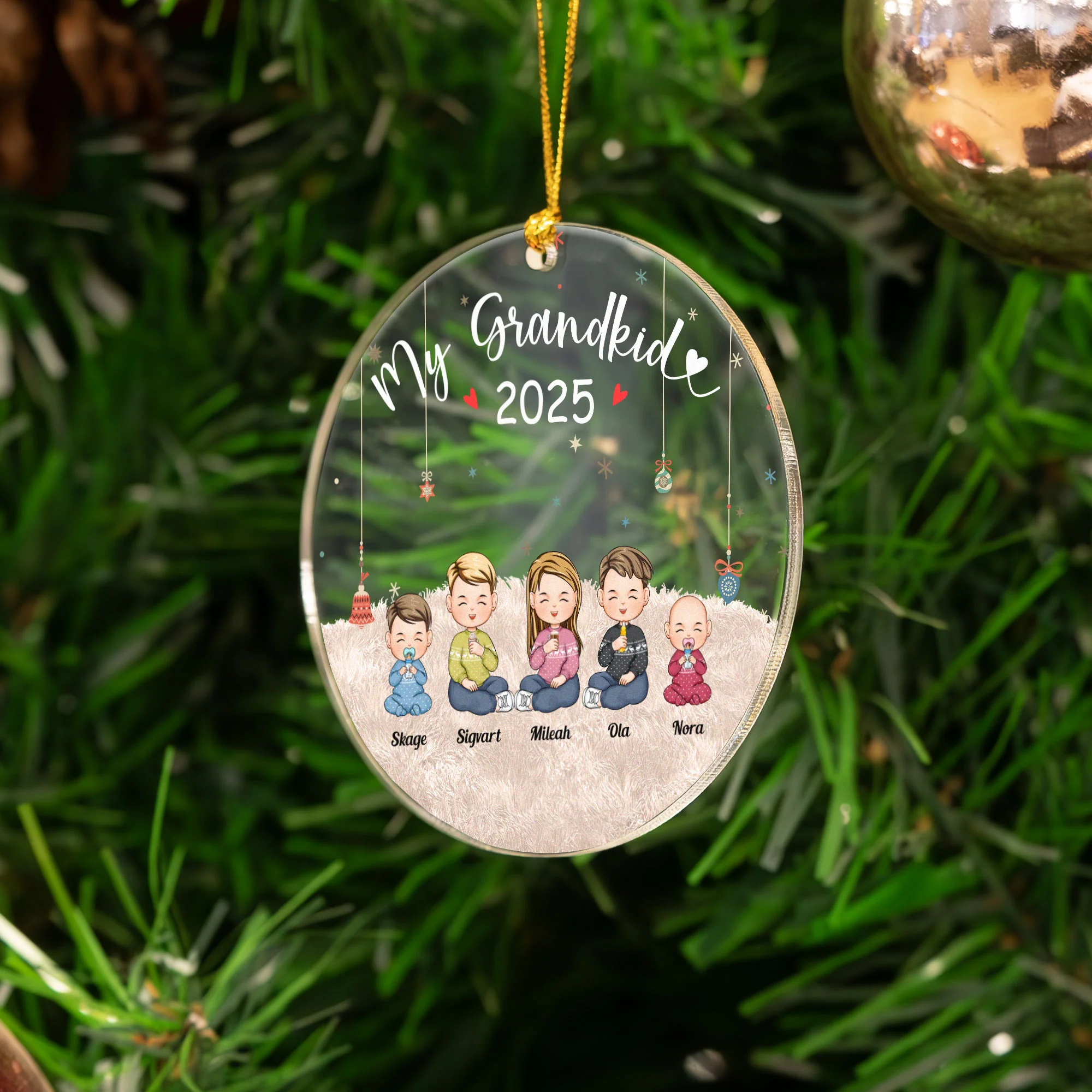 My Grandkids - Up To 10 Kids - Personalized Grandkid Ornament - Image 3