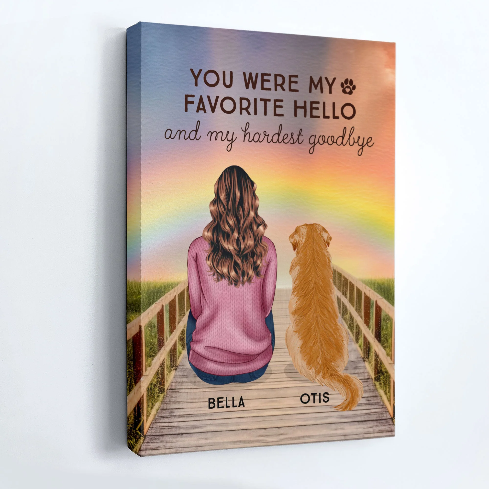 My Hardest Goodbye - Personalized Wrapped Canvas - Image 2