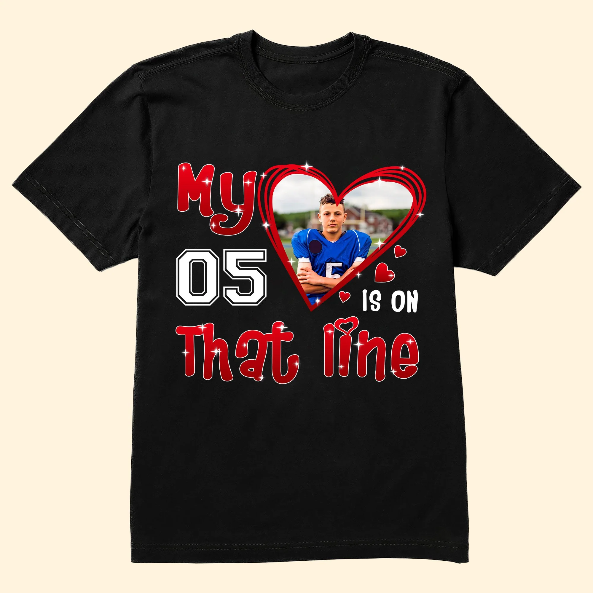My Heart Is On That Field - Personalized Photo Shirt - Image 3