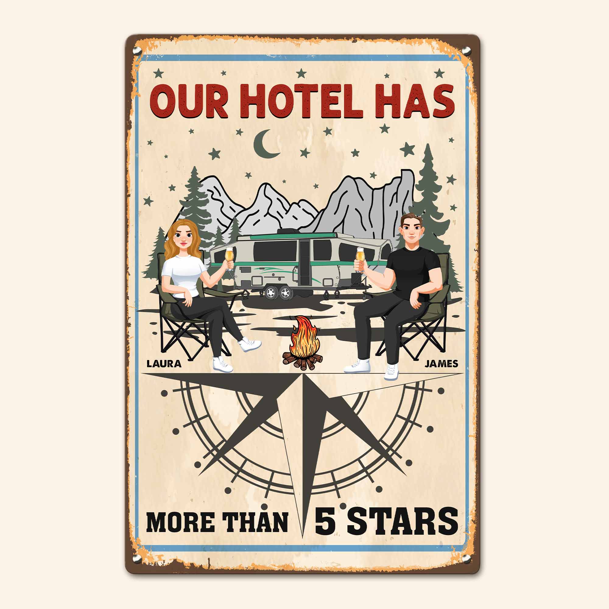 My Hotel Has More Than 5 Stars - Personalized Metal Sign - Image 4