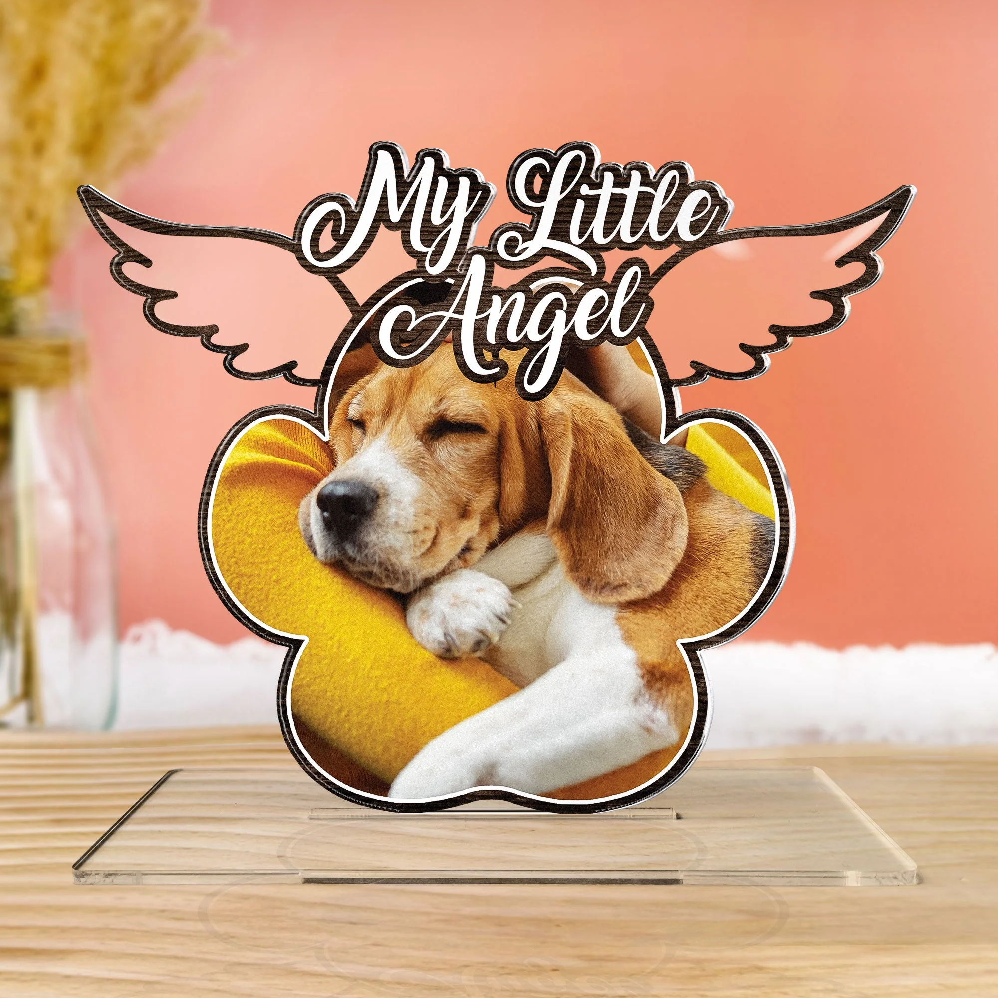 My Little Angel Is On Heaven - Personalized Acrylic Photo Plaque - Image 6