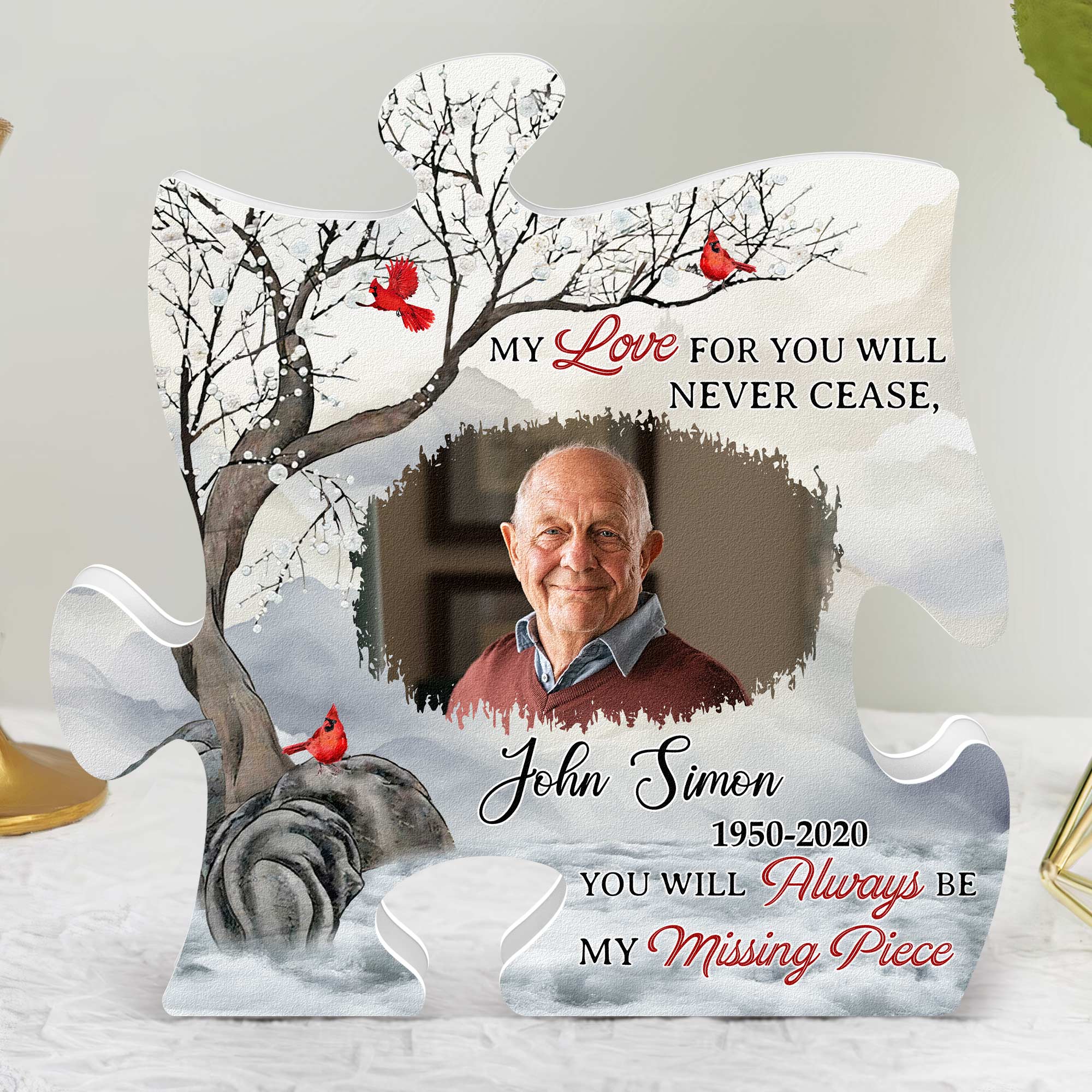 My Love For You Will Never Cease - Personalized Photo Light Box - Image 5