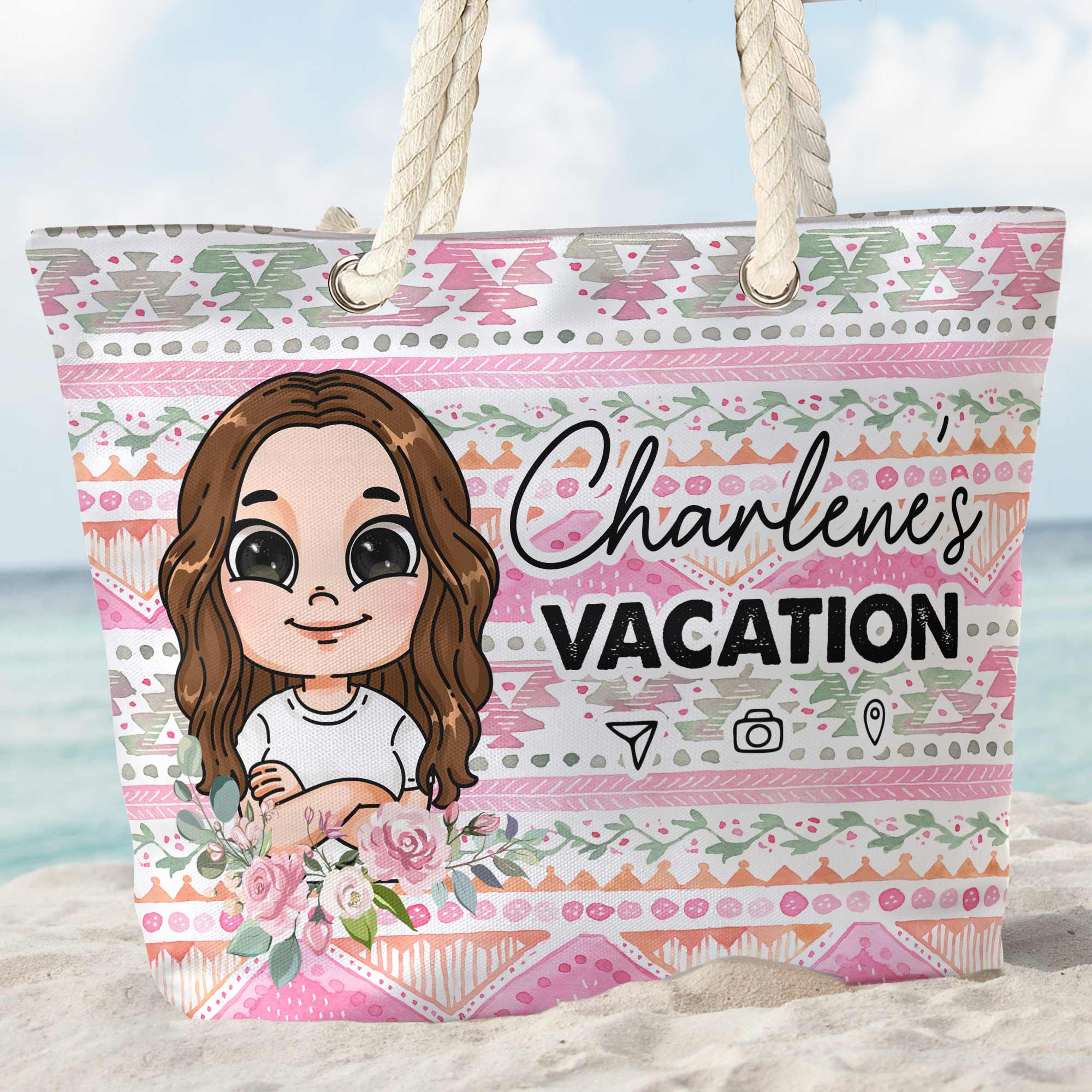 My Lovely Vacation Bag - Personalized Beach Bag - Image 2