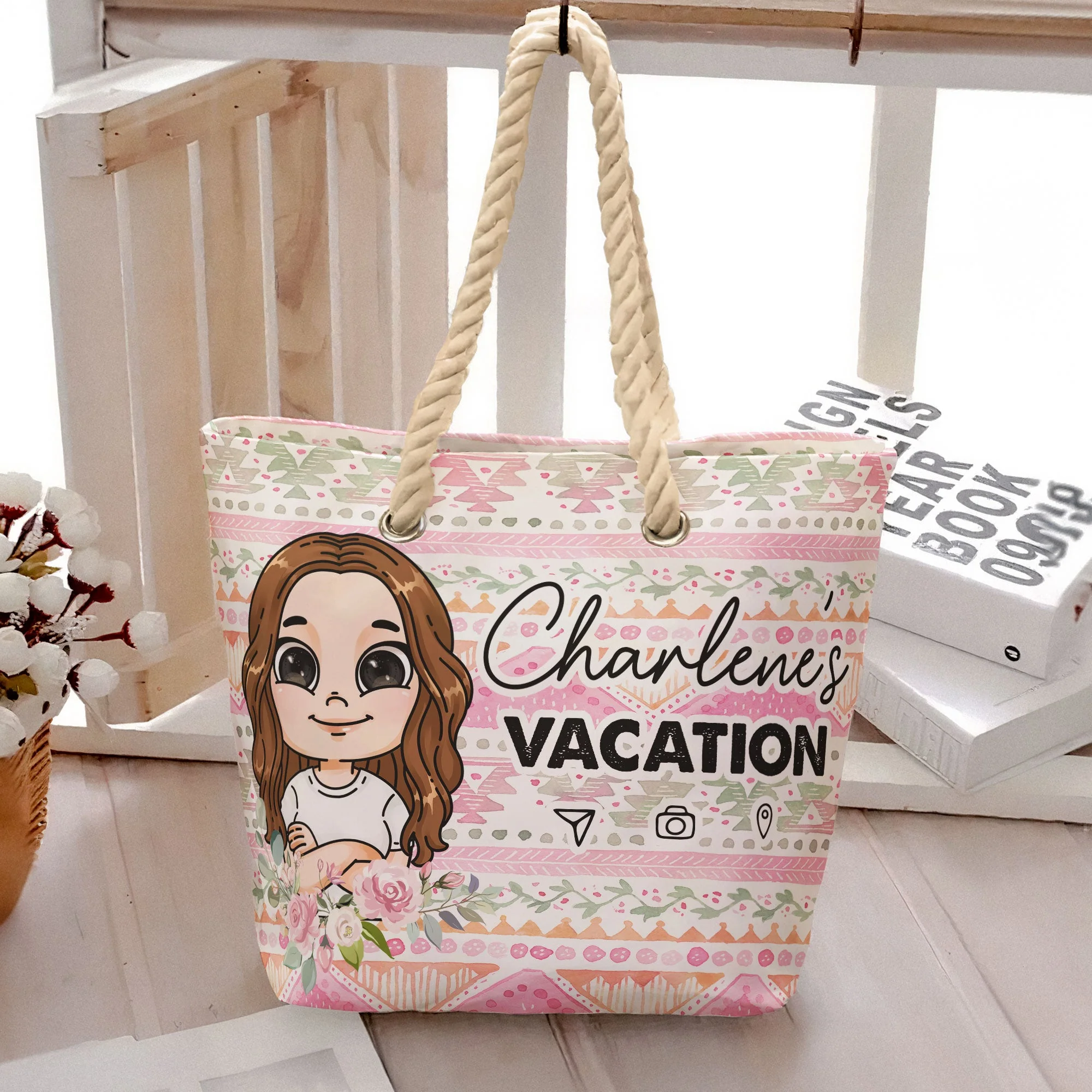 My Lovely Vacation Bag - Personalized Beach Bag - Image 3