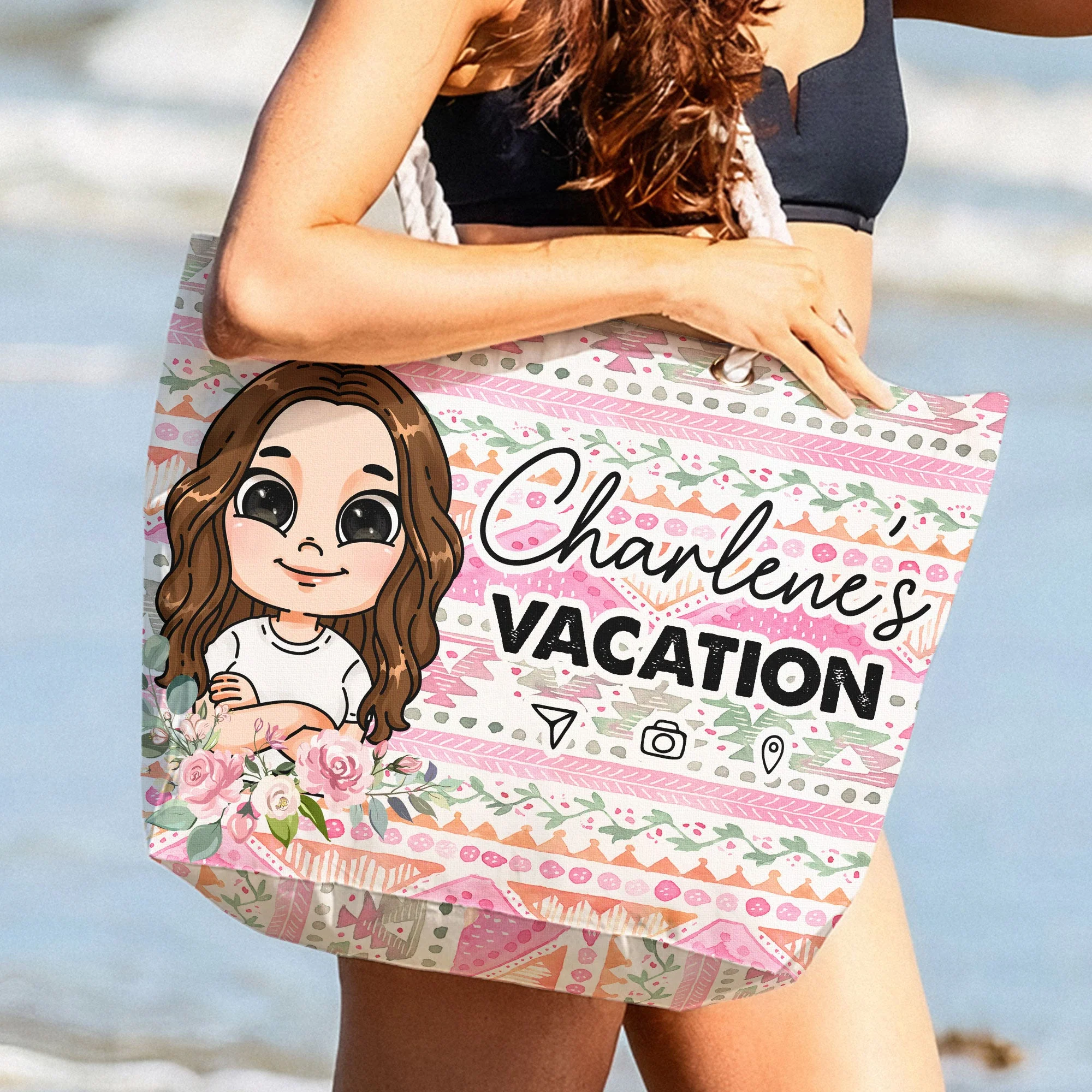 My Lovely Vacation Bag - Personalized Beach Bag - Image 5