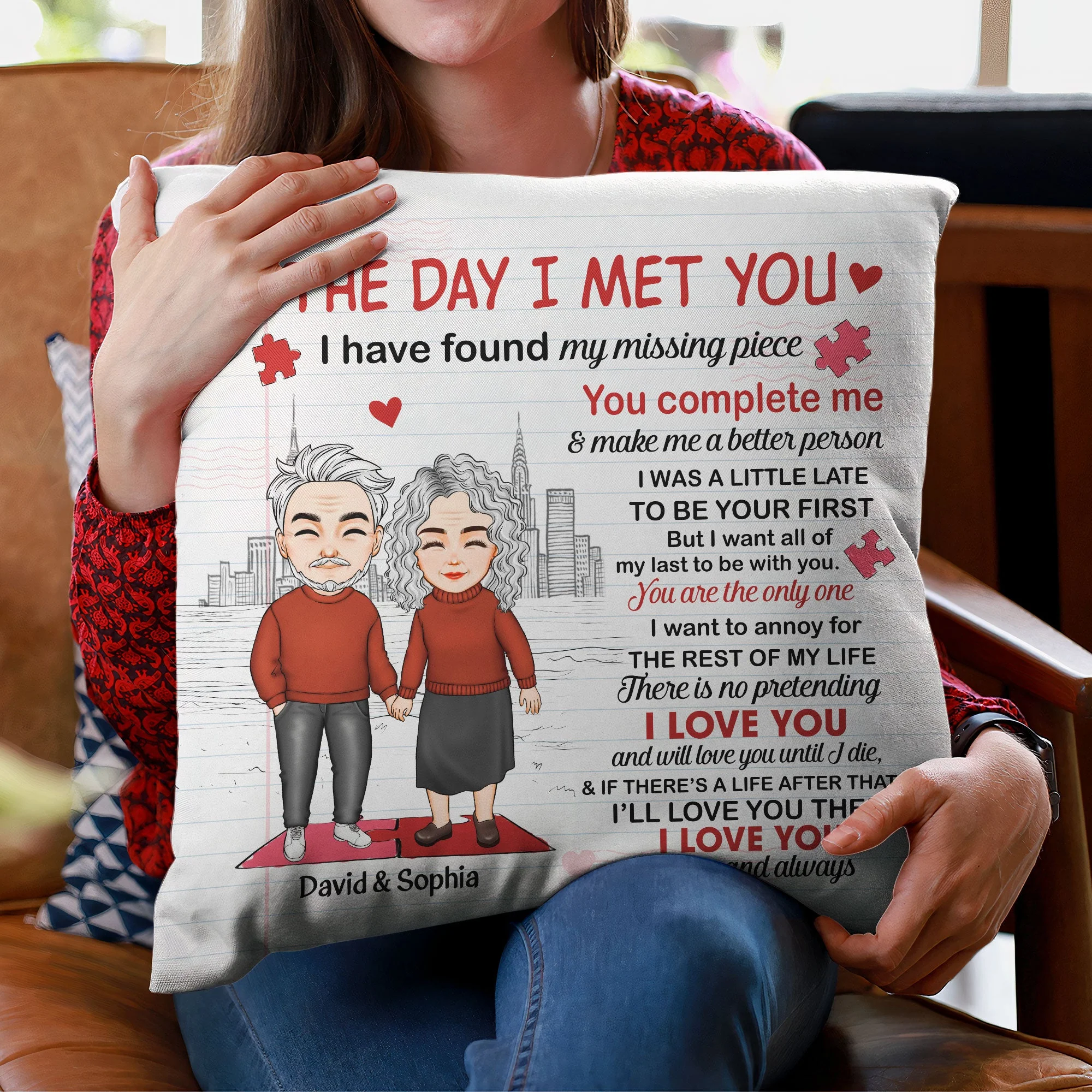 My Missing Piece - Personalized Pillow (Insert Included) - Image 3