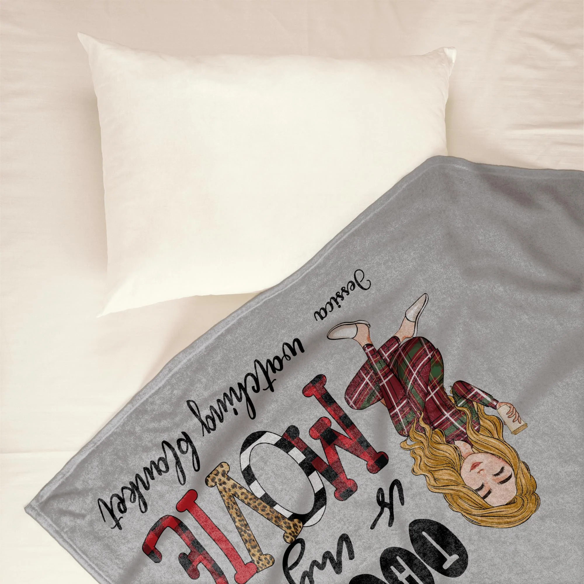 My Movie Watching Blanket - Personalized Blanket - Christmas, New Year Gift For Her, Girl, Woman - Image 3