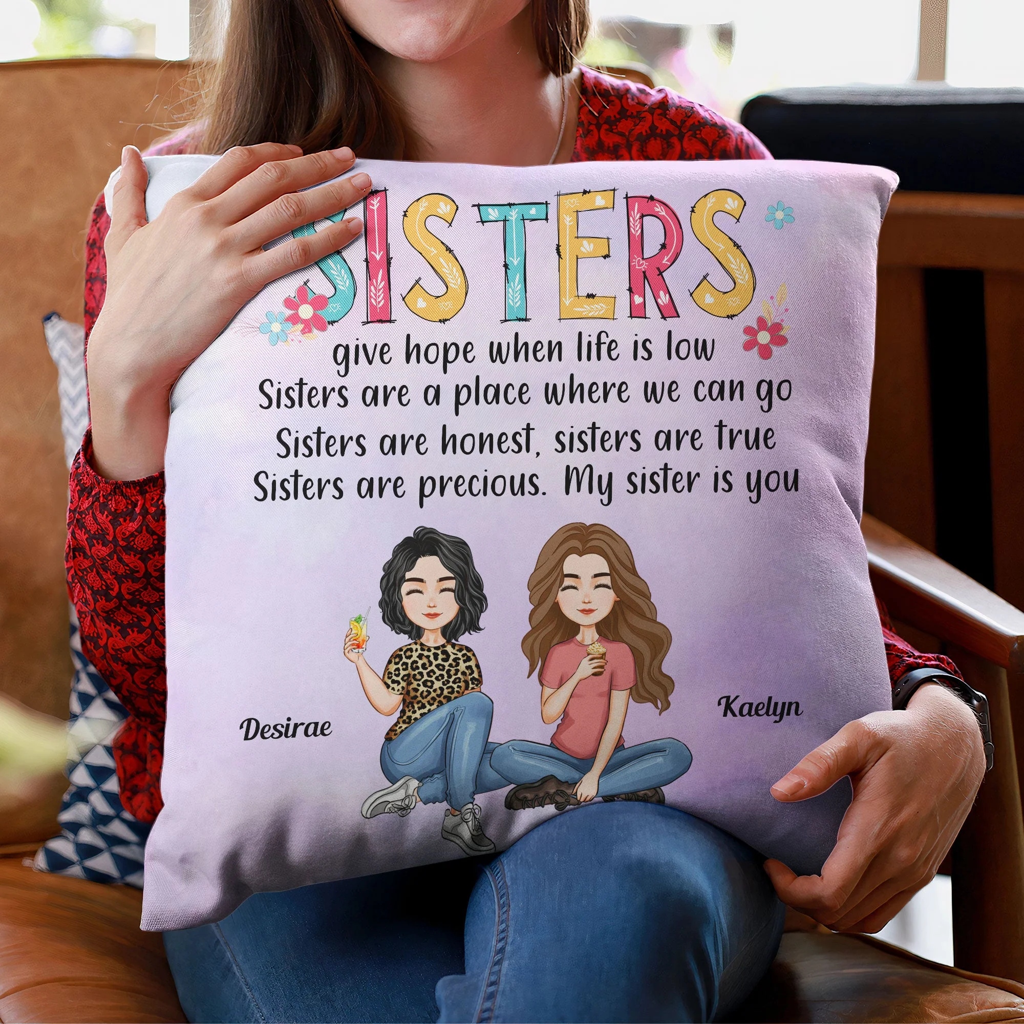 My Sister Is You - Personalized Pillow (Insert Included) - Birthday, Loving Gift For Sisters - Image 3