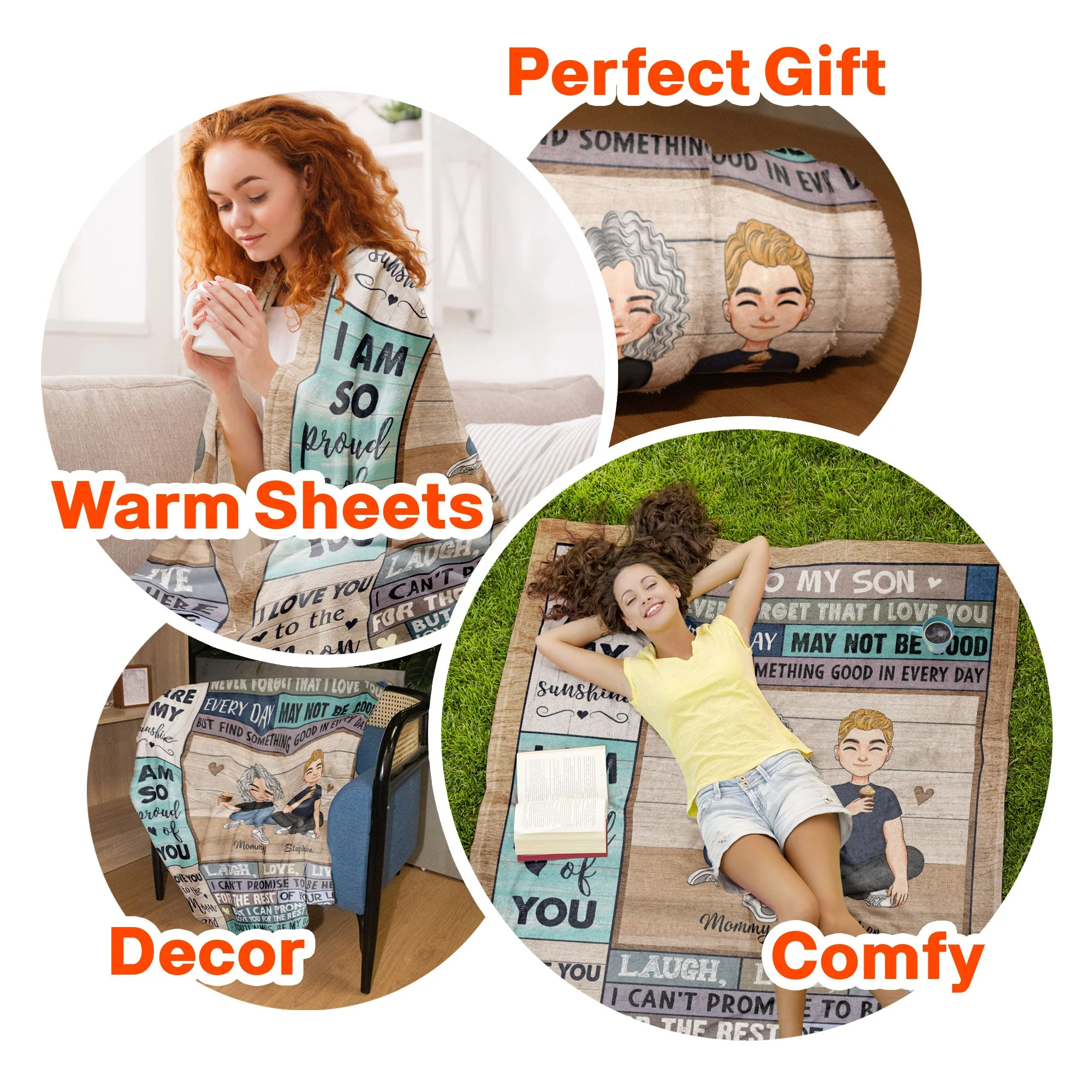 Son I Love You To The Moon And Back - Personalized Son Blanket - Image 6