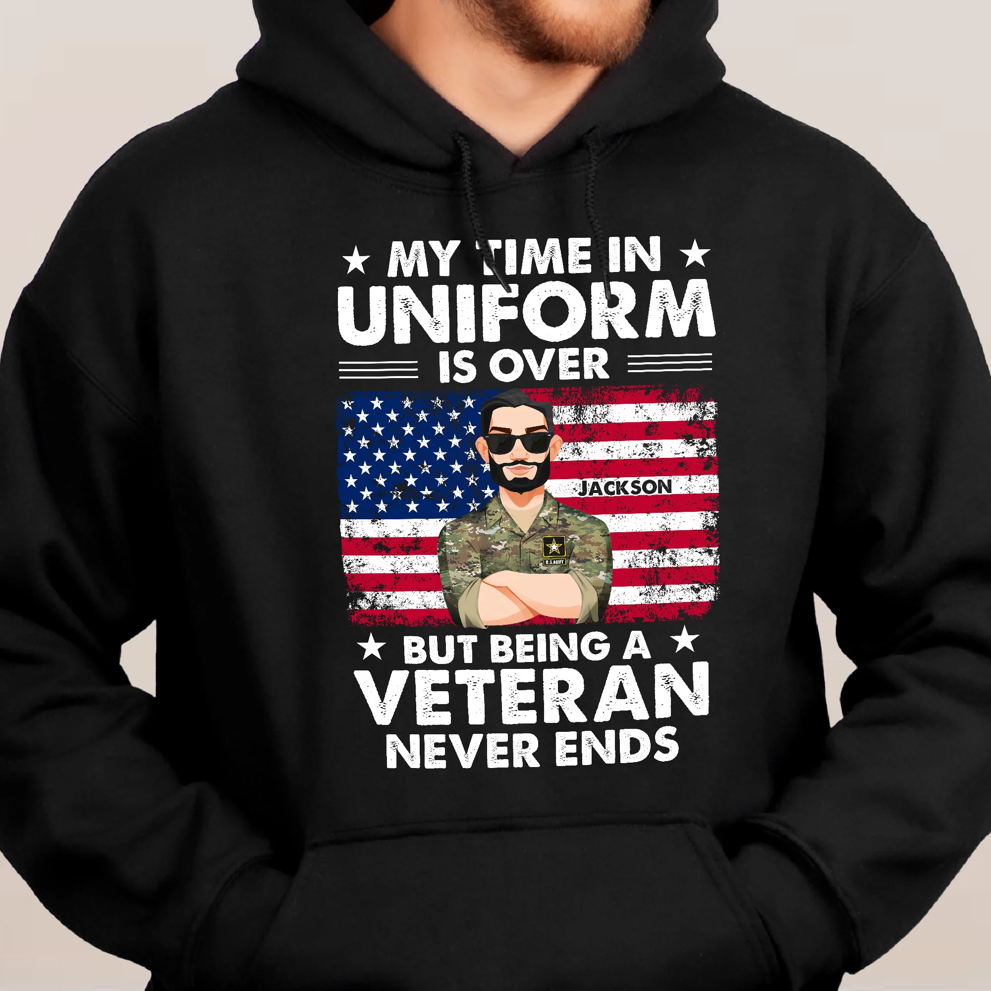 My Time In Uniform Is Over But Being A Veteran Never Ends - Personalized Shirt - Image 6