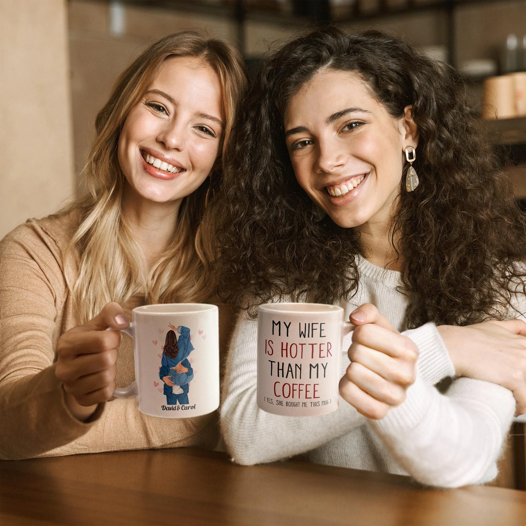 My Wife Is Hotter Than My Coffee - Personalized Mug - Valentine's Day, Christmas Gift For Husband, Boyfriend - Image 3