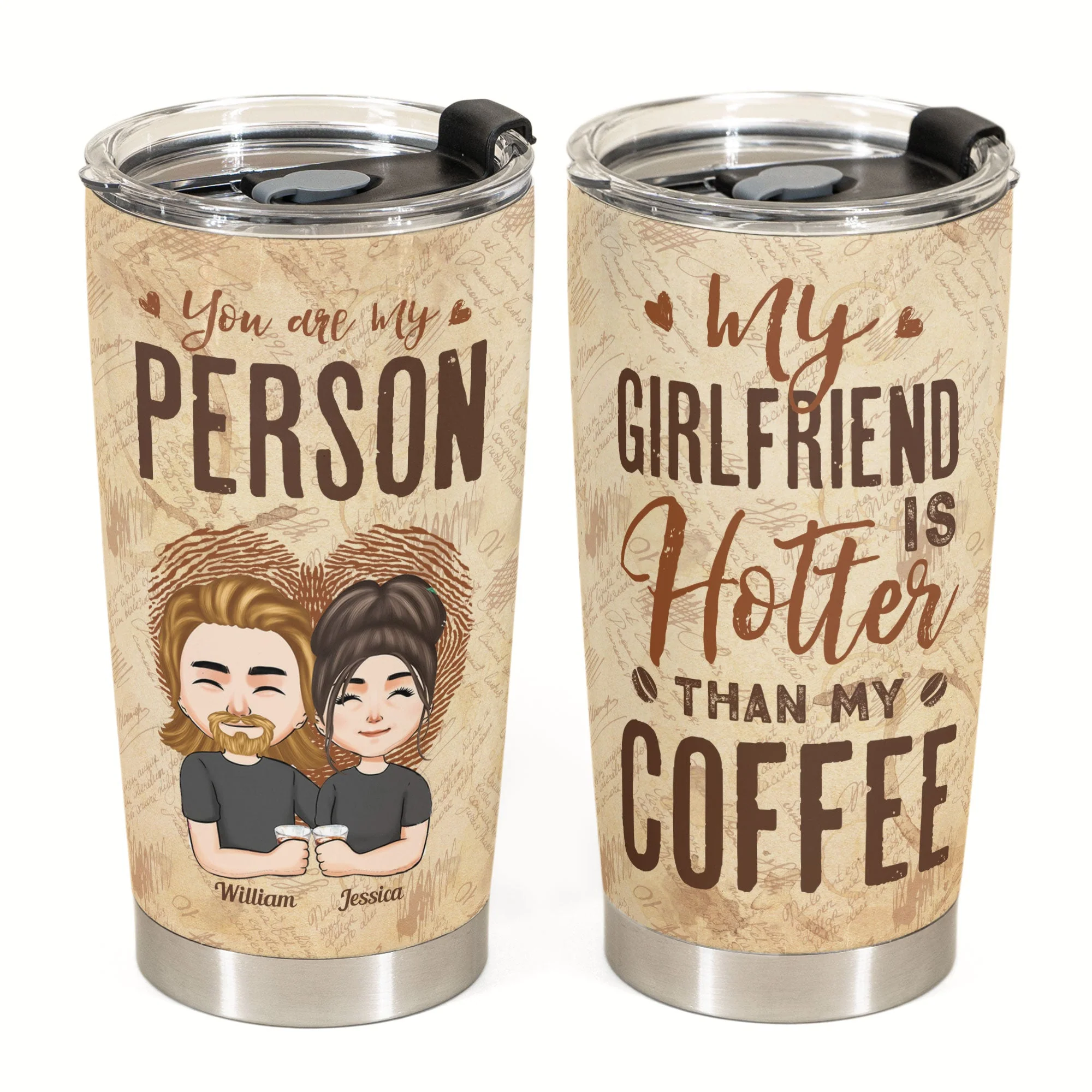My Wife Is Hotter Than My Coffee - Personalized Tumbler Cup - Anniversary, Birthday Gift For Couple, Wife, Girlfriend - Image 2