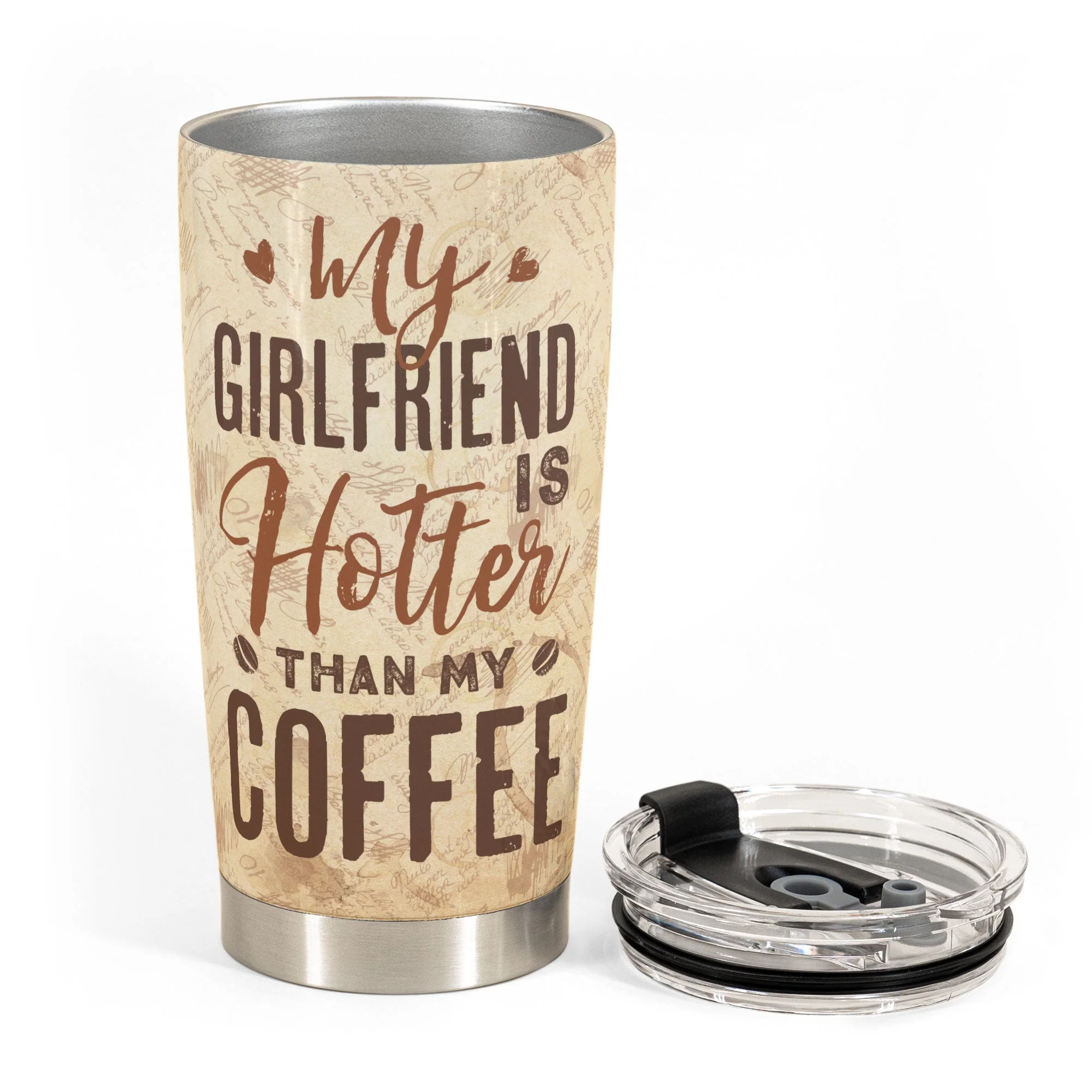 My Wife Is Hotter Than My Coffee - Personalized Tumbler Cup - Anniversary, Birthday Gift For Couple, Wife, Girlfriend - Image 3