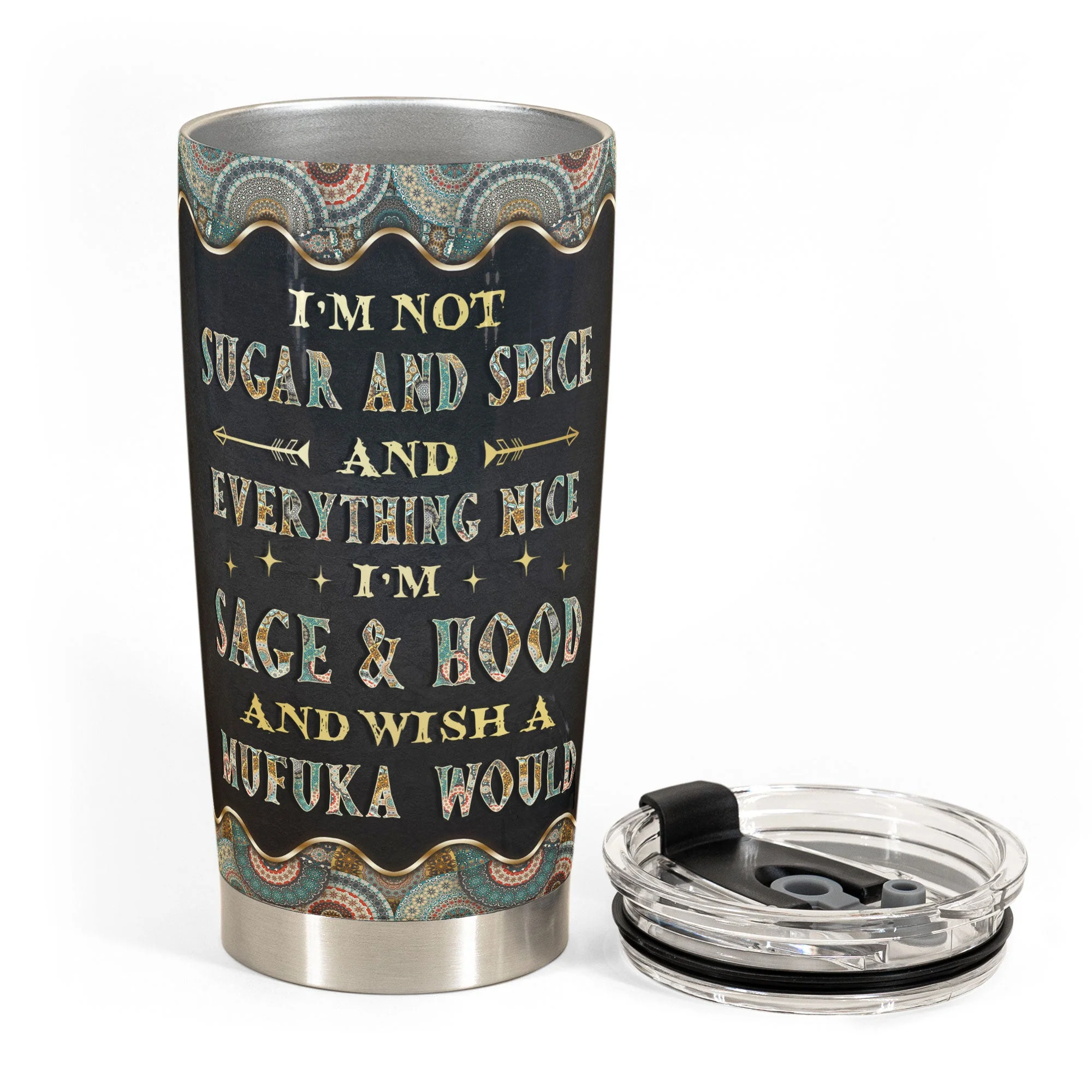 Namaste - I'm Not Sugar And Spice - Personalized Tumbler Cup - Image 3
