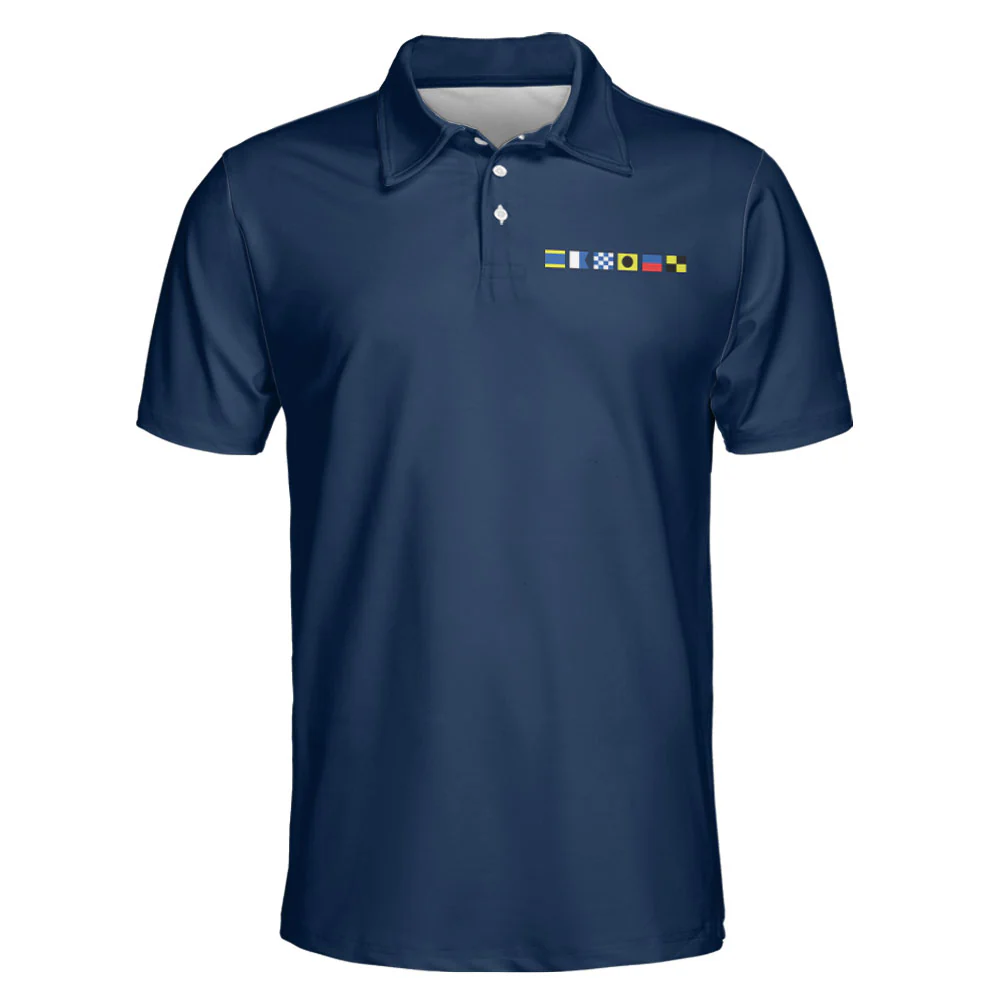 Name In Nautical Flags - Personalized Polo Shirt - Image 4