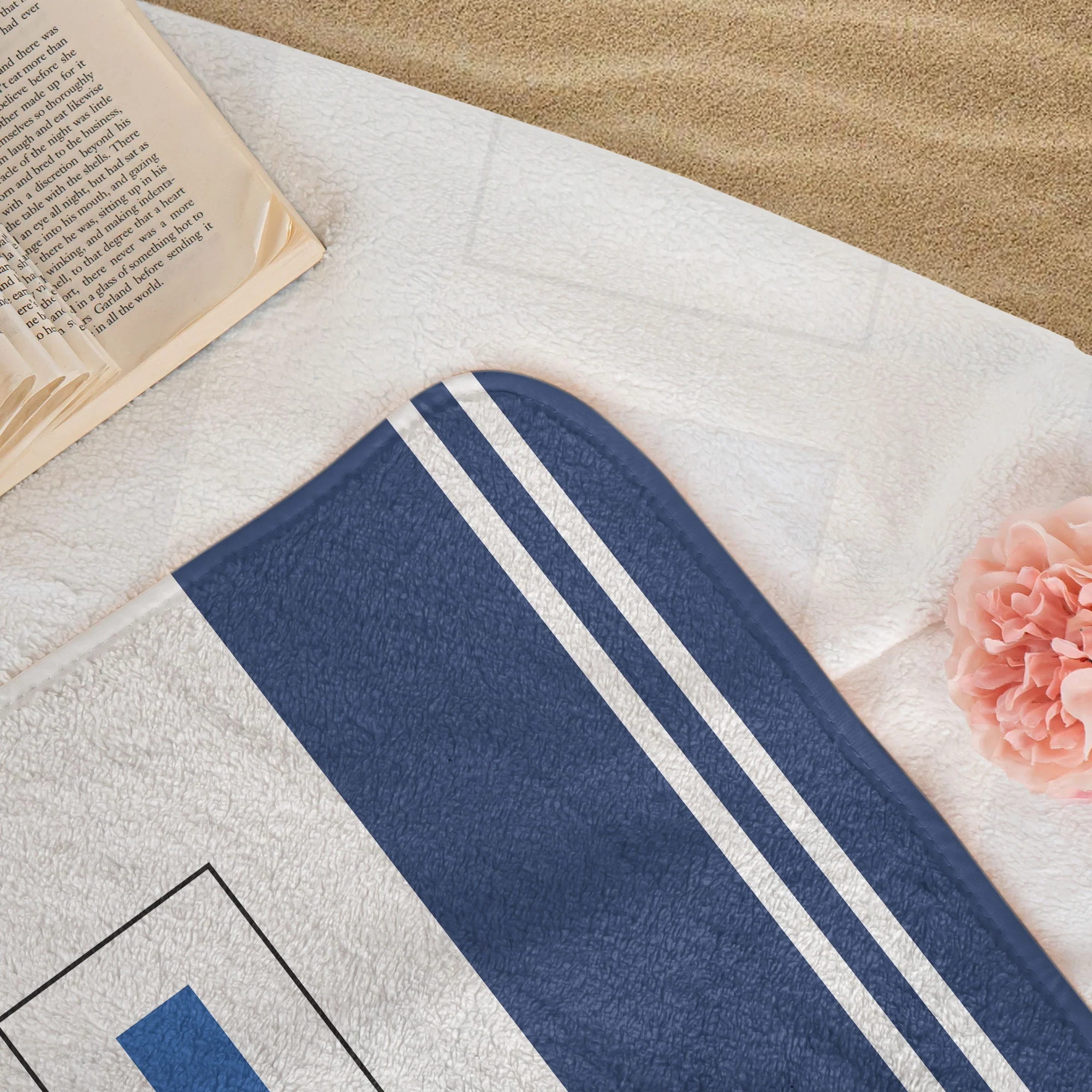 Name In Nautical Flags - Personalized Quick-Dry Beach Towel - Image 4