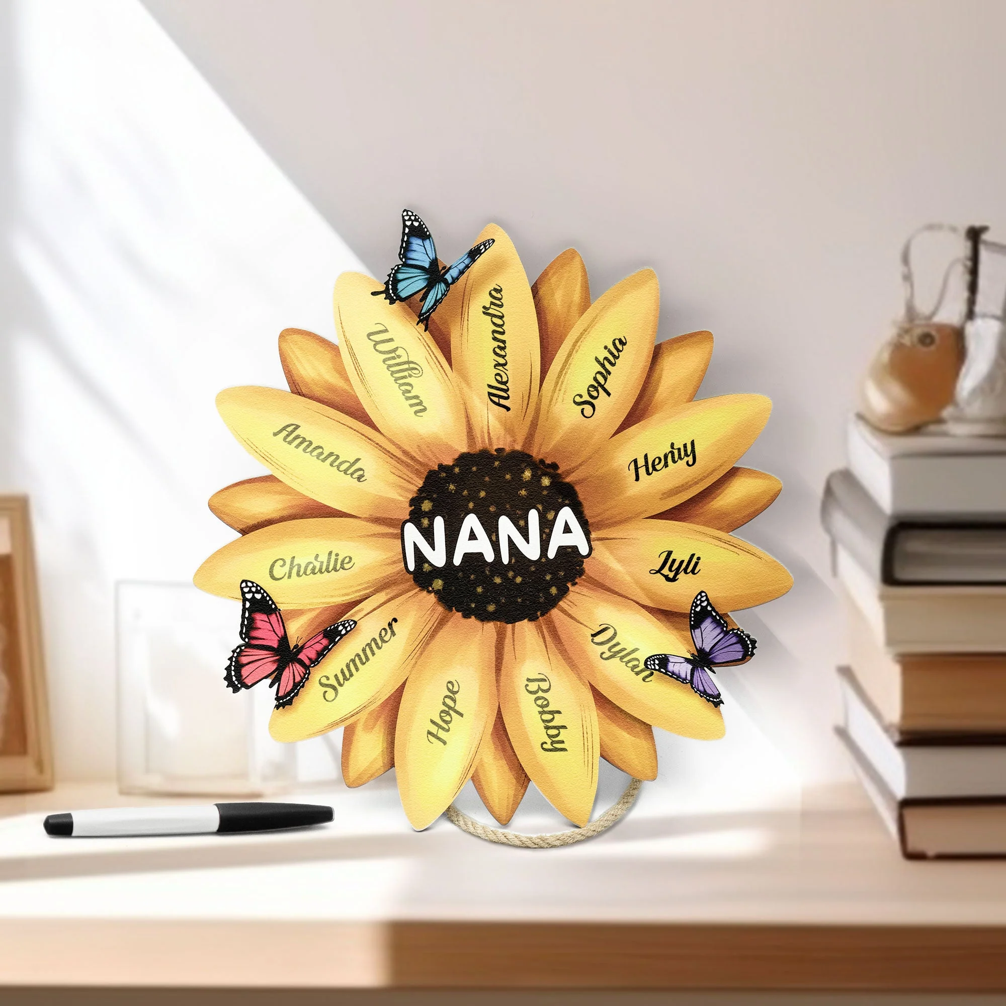 Nana Sunflower - Personalized Wood Sign - Image 4