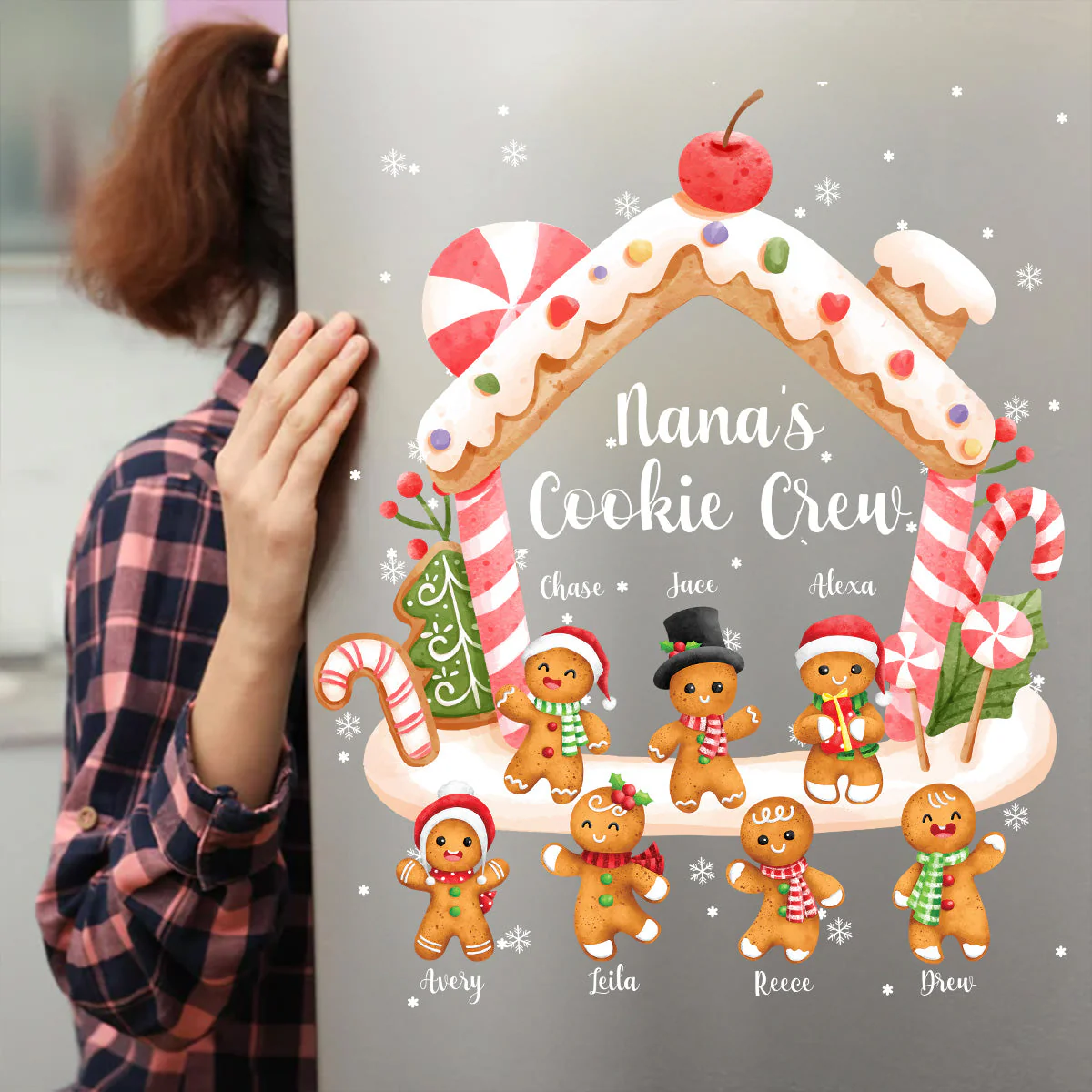 Nana's Cookie Crew With Grandkids' Names - Personalized Decal - Image 3