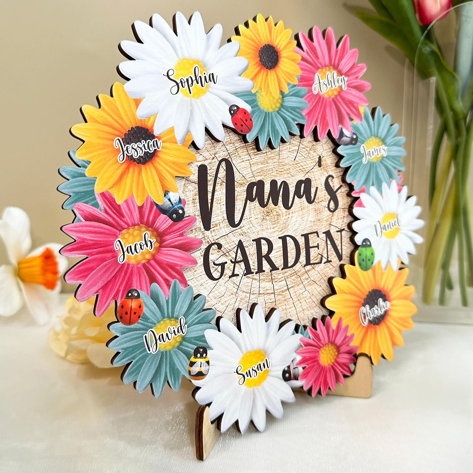 Nana's Garden - Personalized Wooden Plaque - Image 5