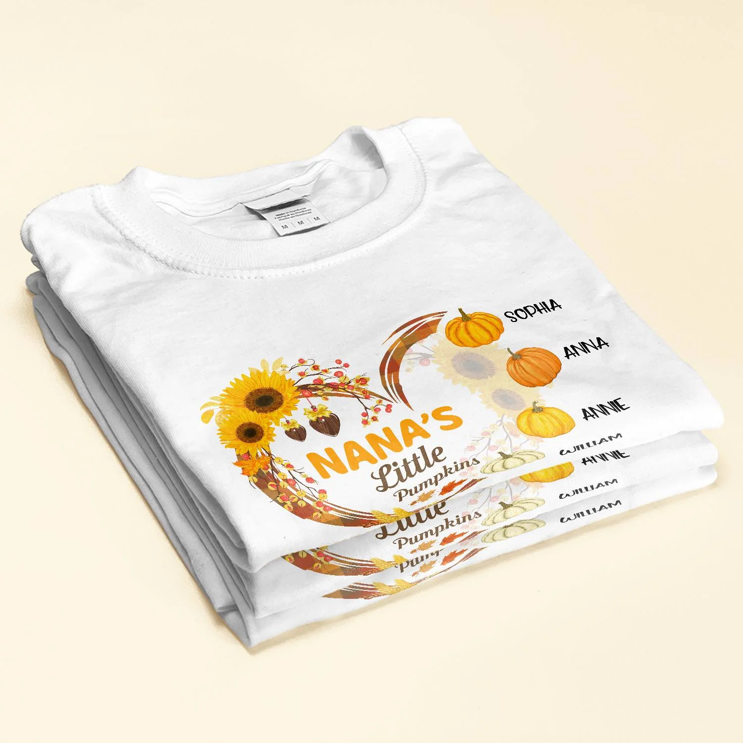 Nana's Little Pumpkins - Personalized Shirt - Fall Season Gift For Grandmother - Image 2