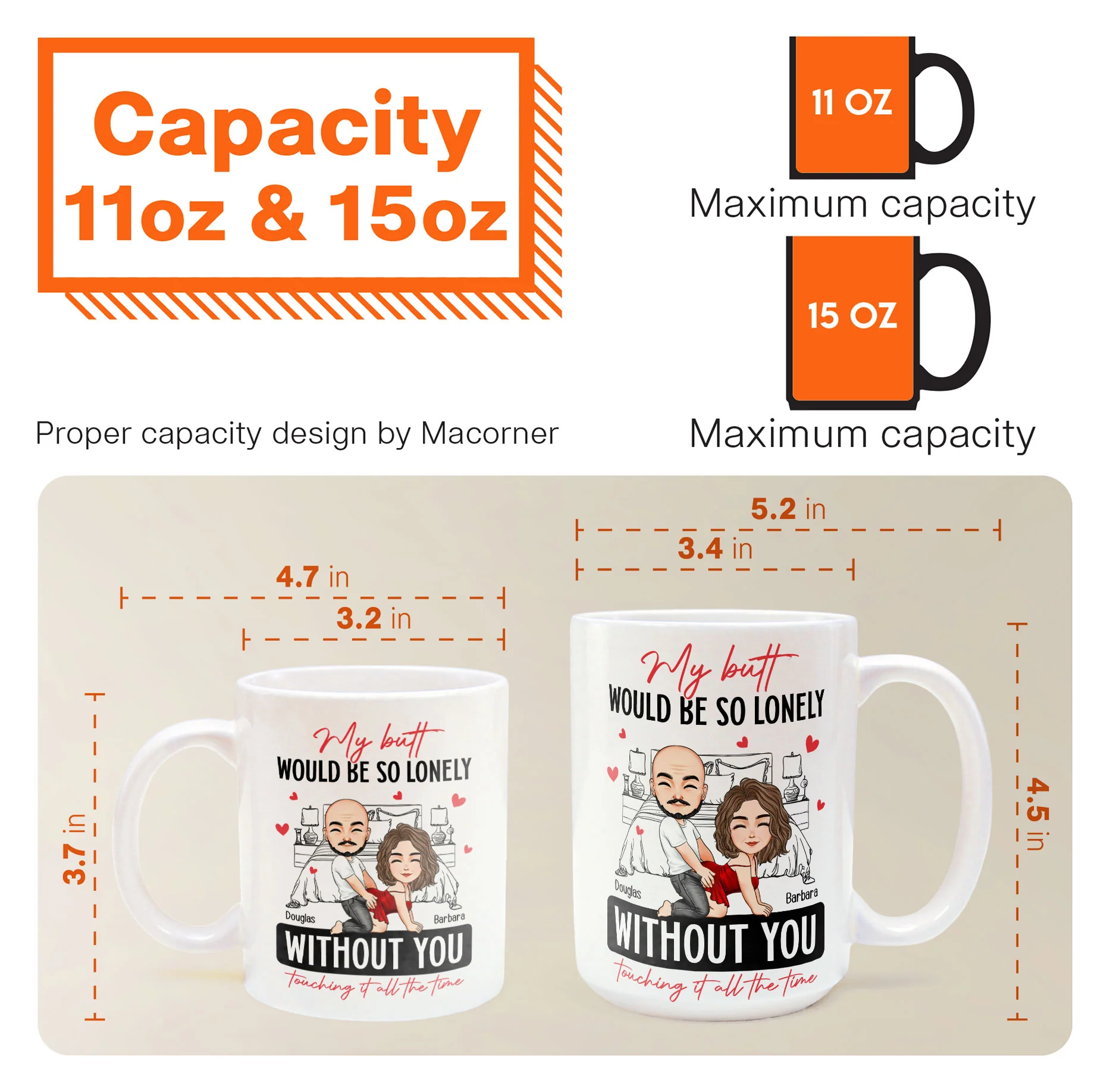 Naughty Couple My Butt Would Be So Lonely Without You Touching It - Personalized Mug - Image 4