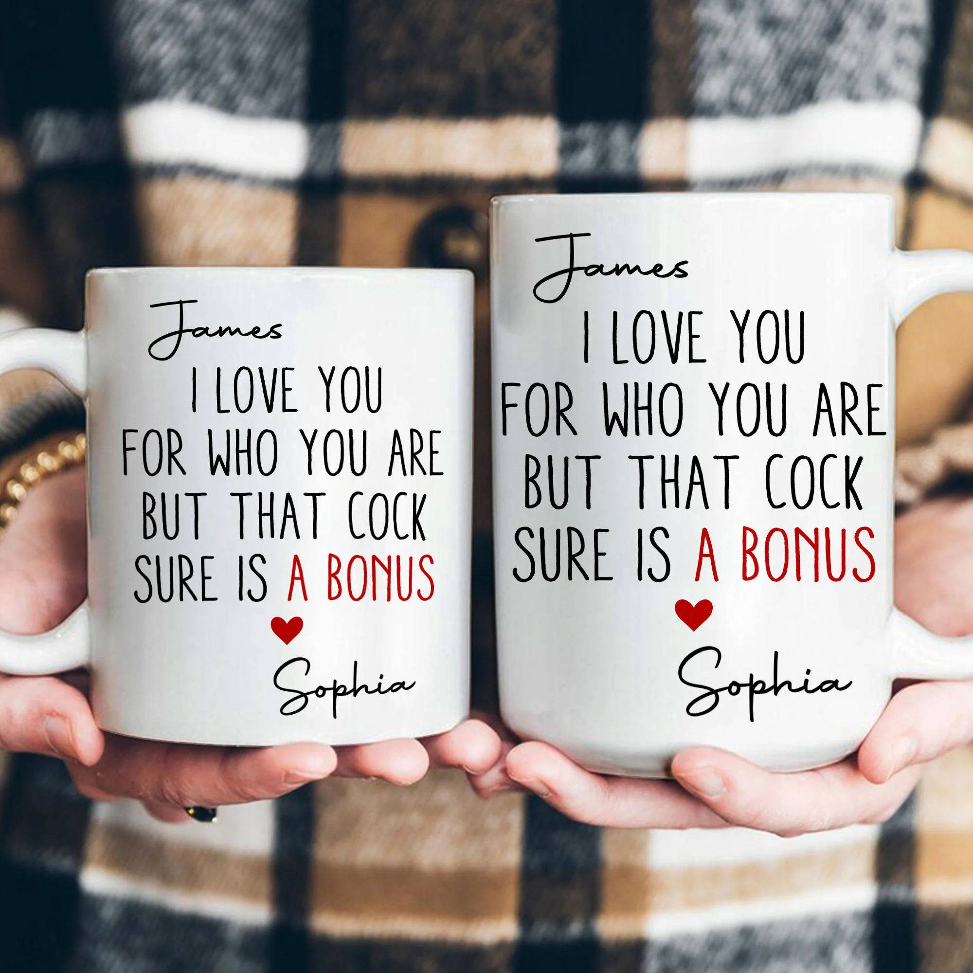 Naughty Mug For Him, Husband - I Love You For Who You Are But That Sure Is A Bonus - Personalized Mug - Image 4
