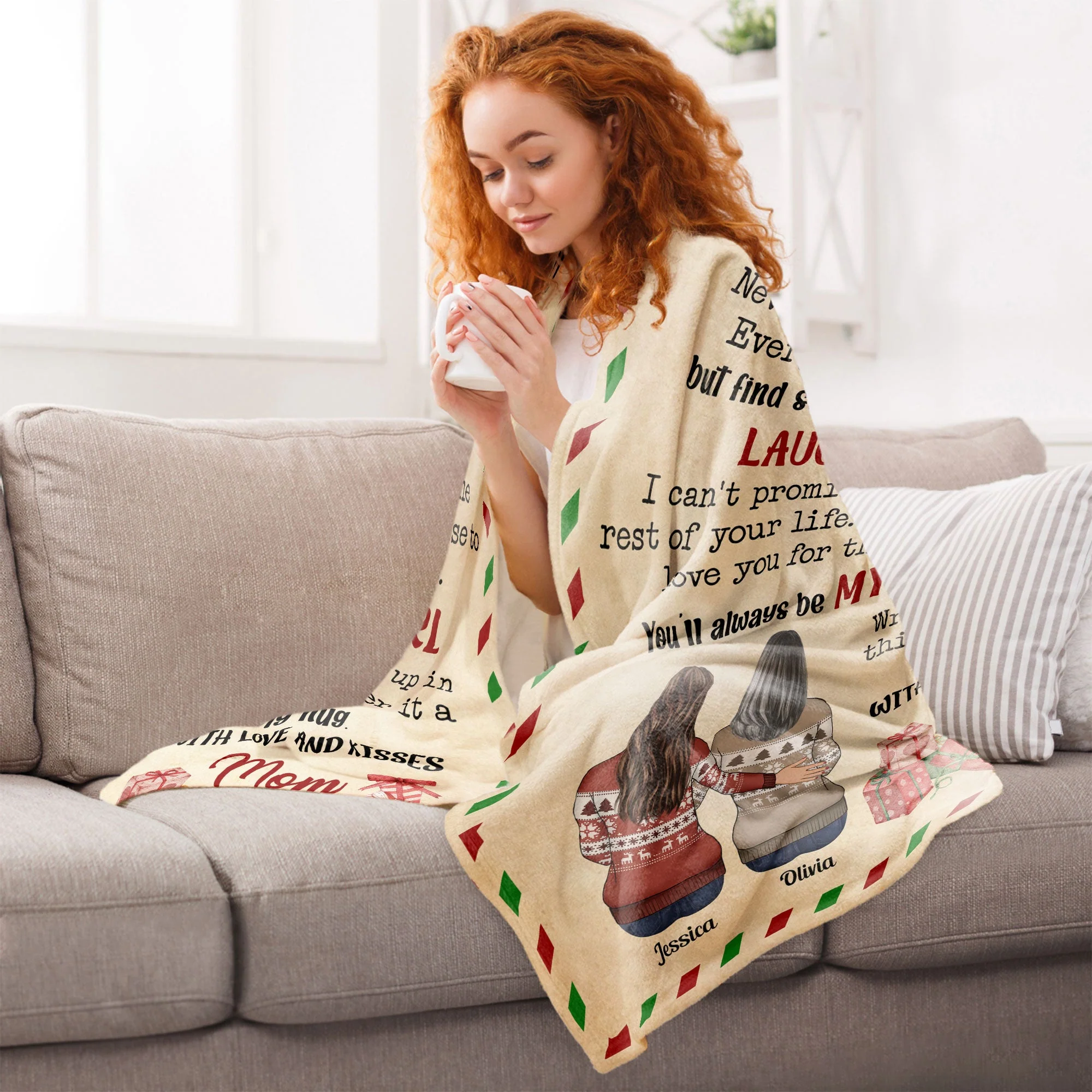 Never Forget That I Love You - Personalized Daughter Blanket - Image 5