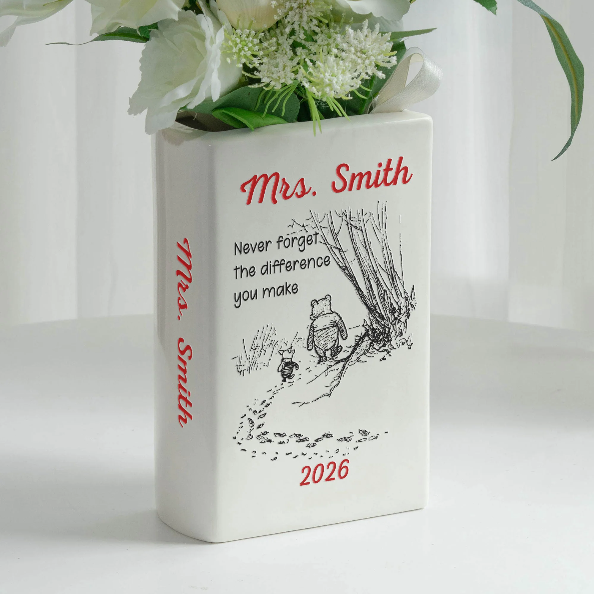 Never Forget The Difference You Make- Personalized Vase