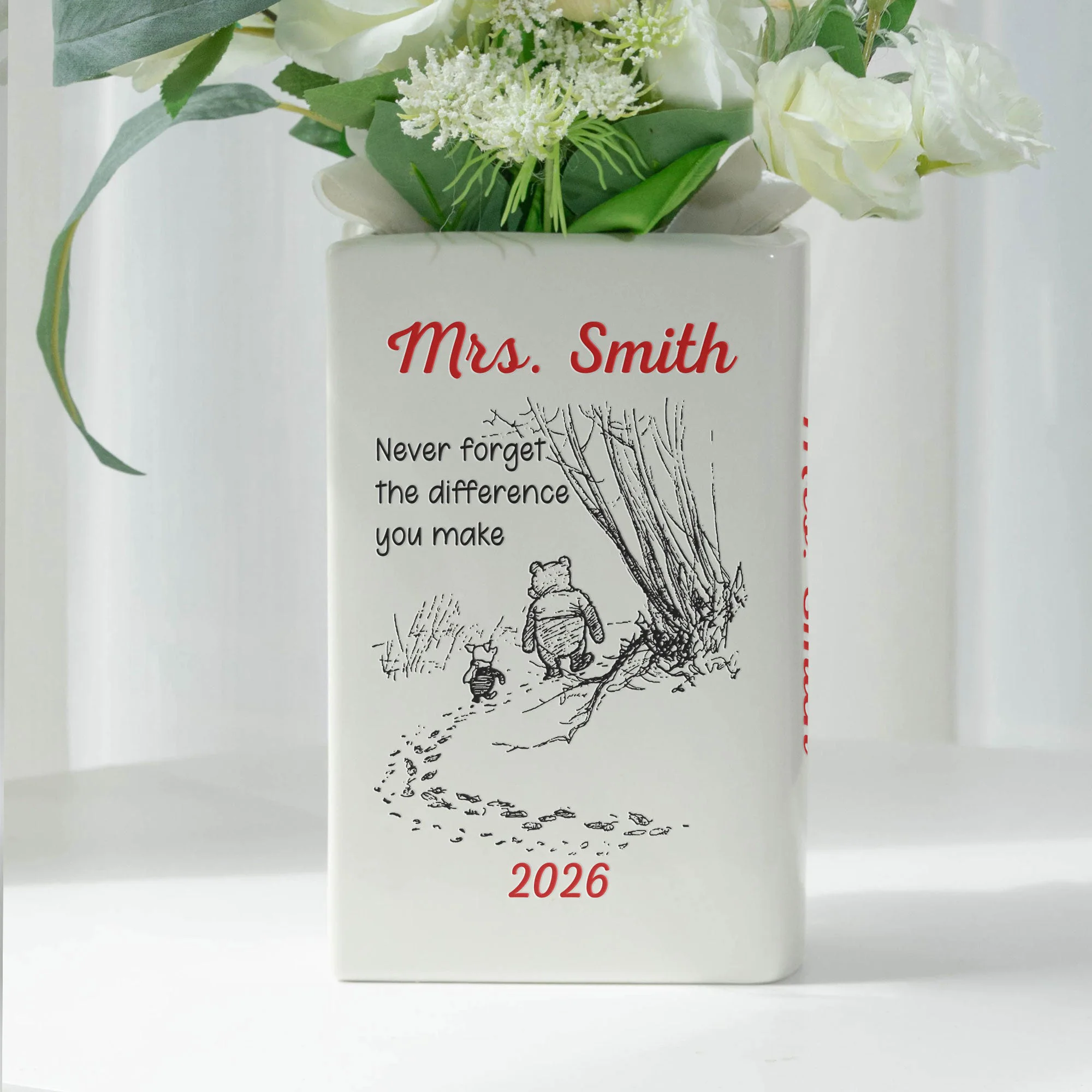 Never Forget The Difference You Make- Personalized Vase - Image 3