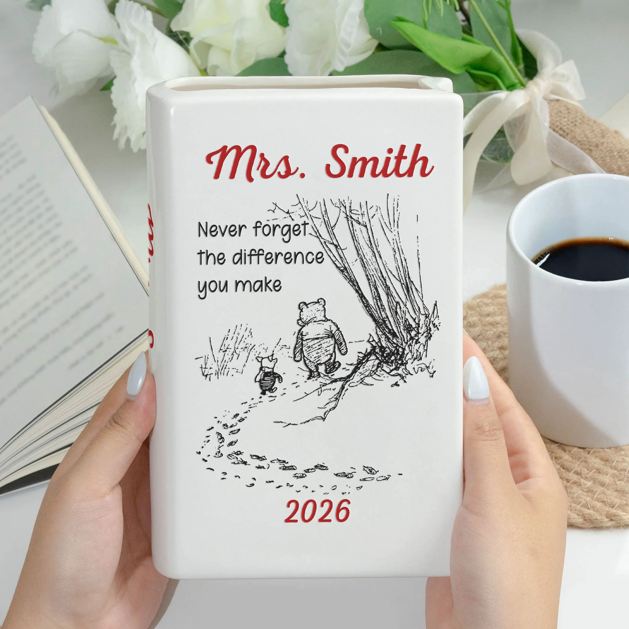 Never Forget The Difference You Make- Personalized Vase - Image 4