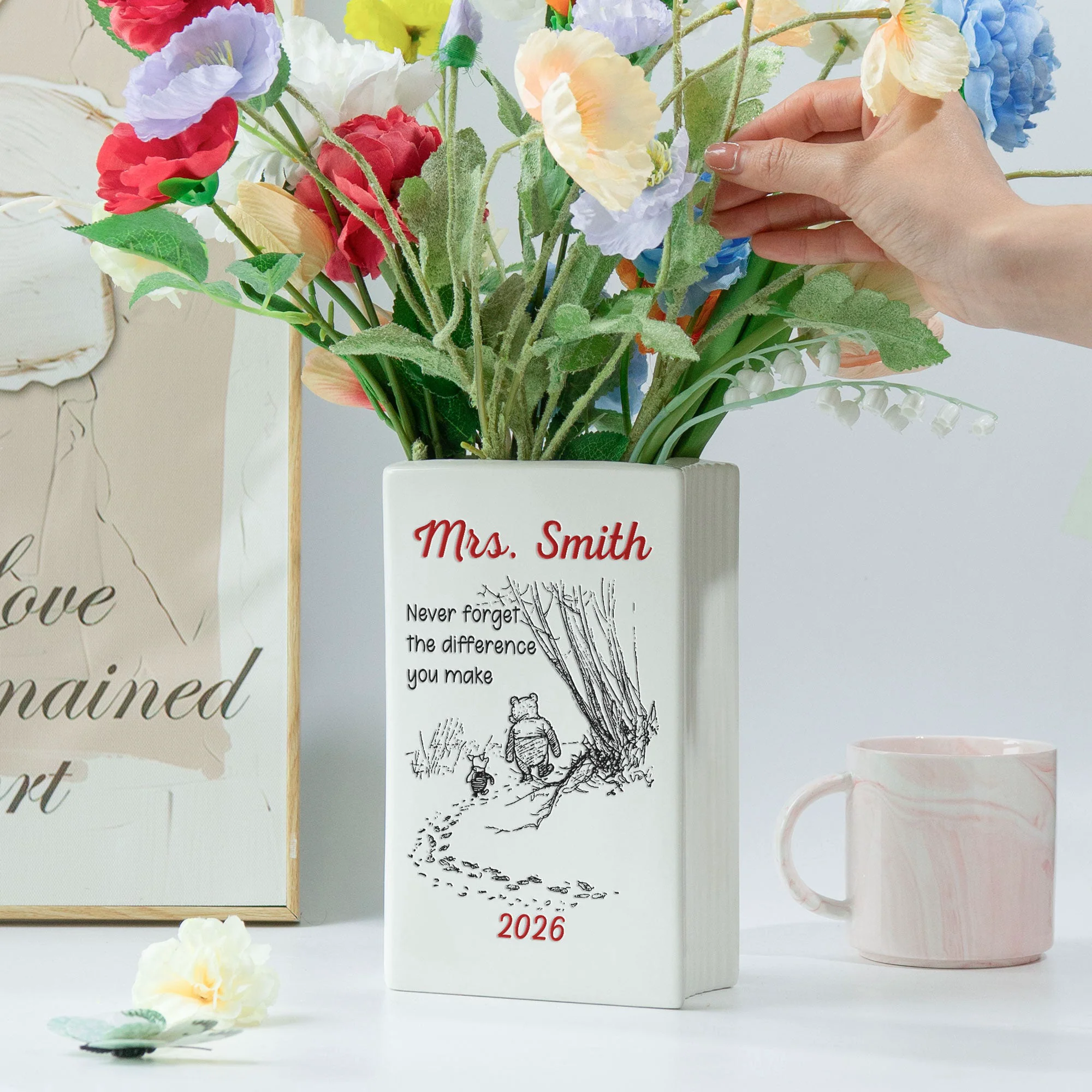 Never Forget The Difference You Make- Personalized Vase - Image 5