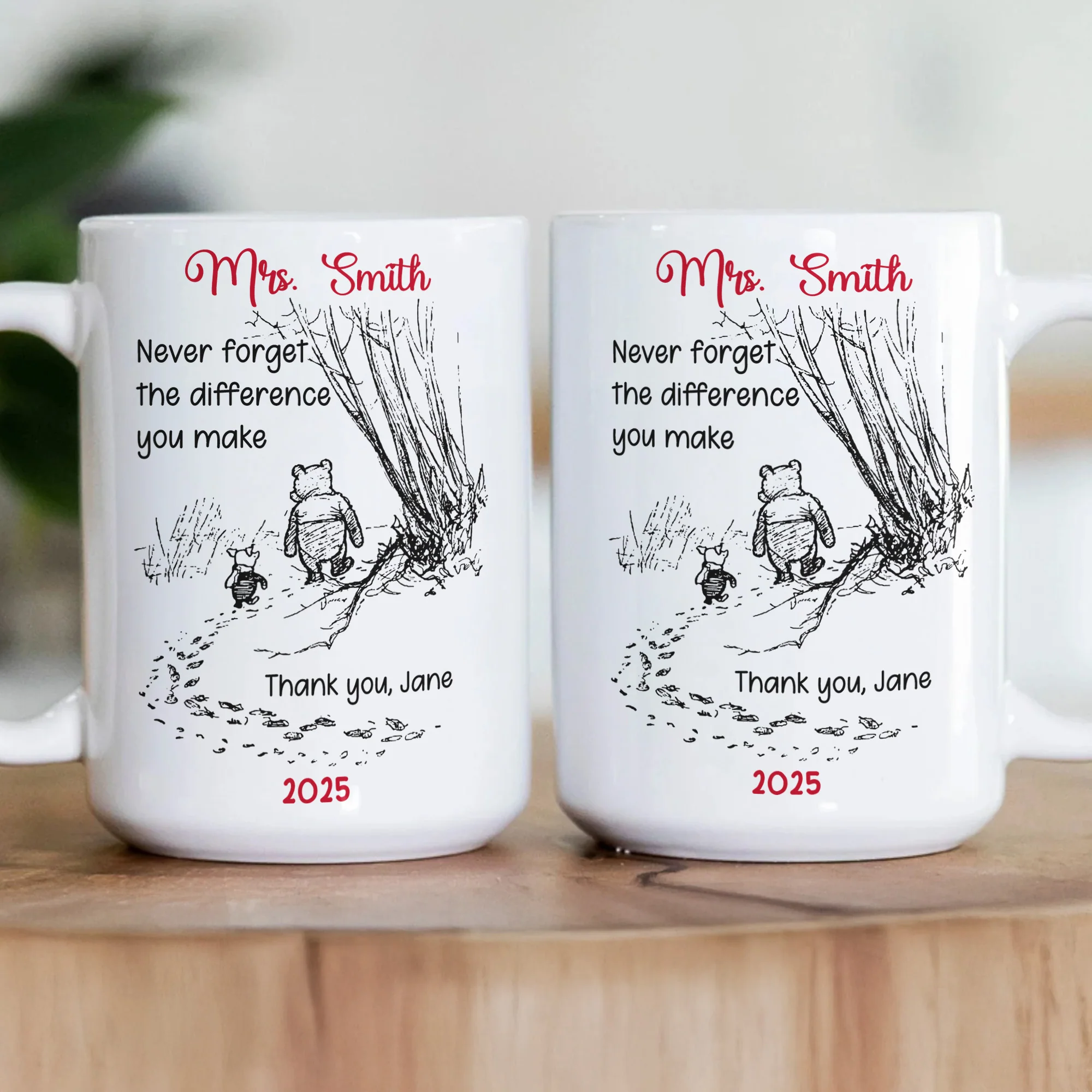 Never Forget The Difference You Make - Thank You Gift - Personalized Mug - Image 3