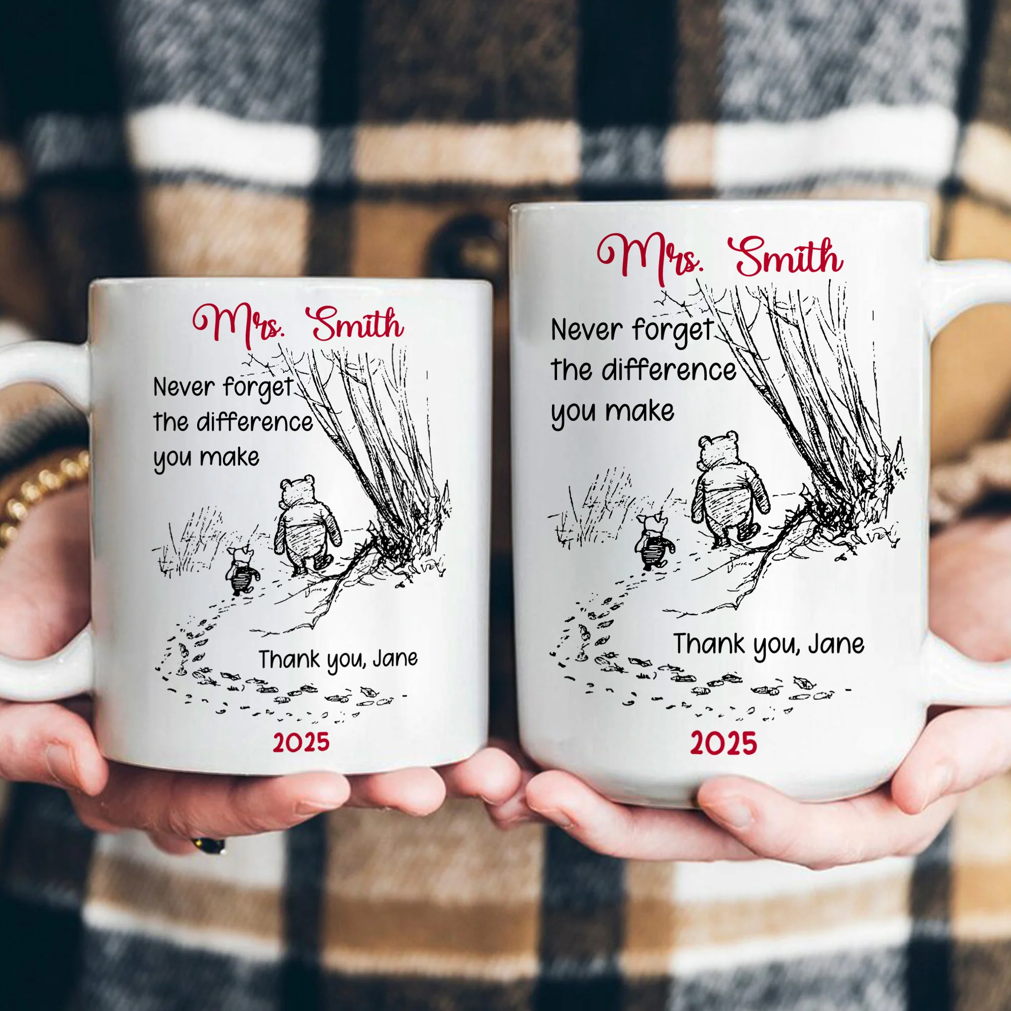 Never Forget The Difference You Make - Thank You Gift - Personalized Mug - Image 4