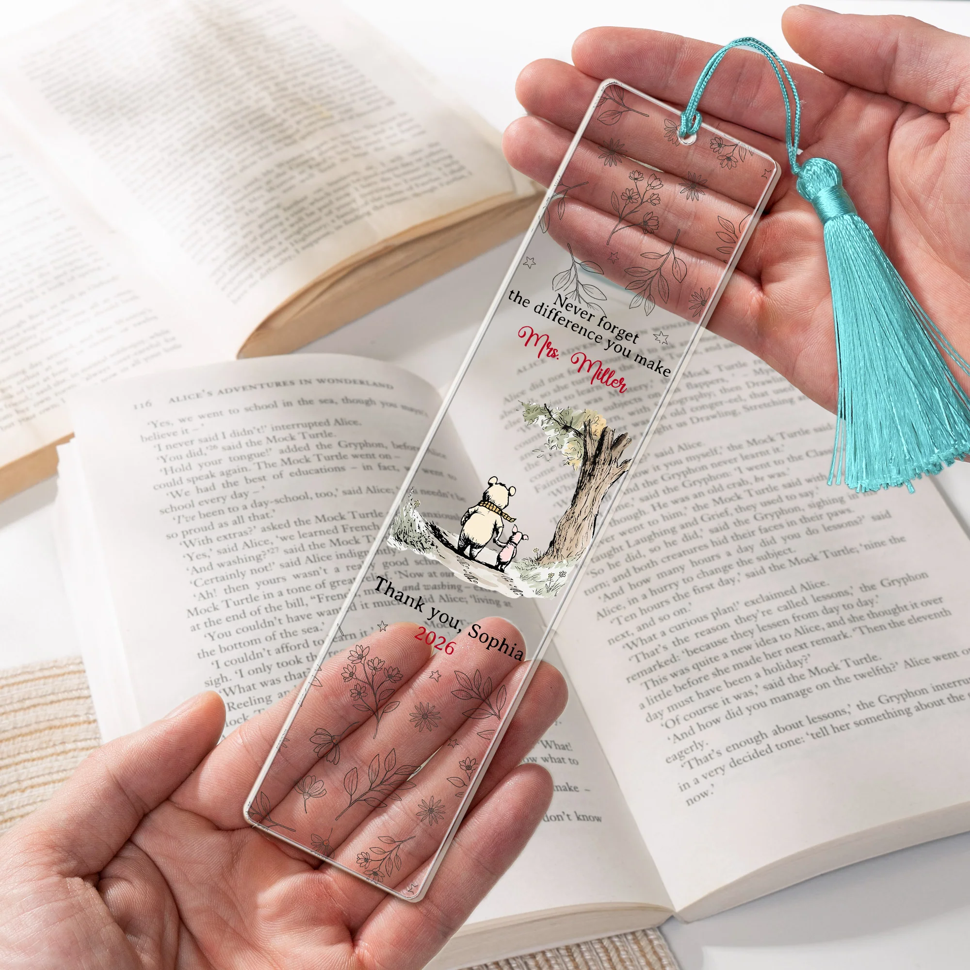 Never Forget The Difference You Make Thank You Gift Teacher Friends - Custom Bookmark - Image 3