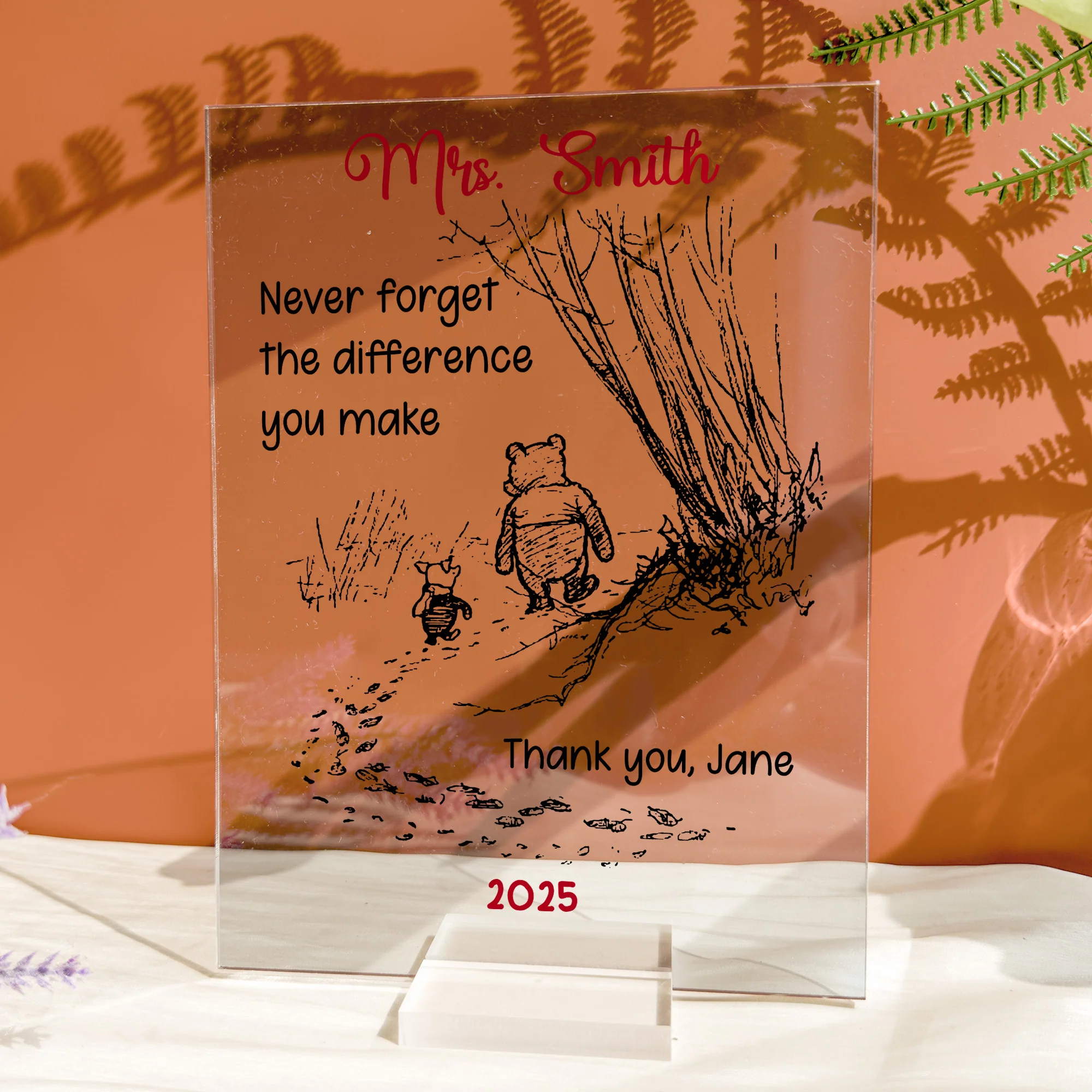Never Forget The Difference You Make - Thank You Gifts - Personalized Acrylic Plaque - Image 3