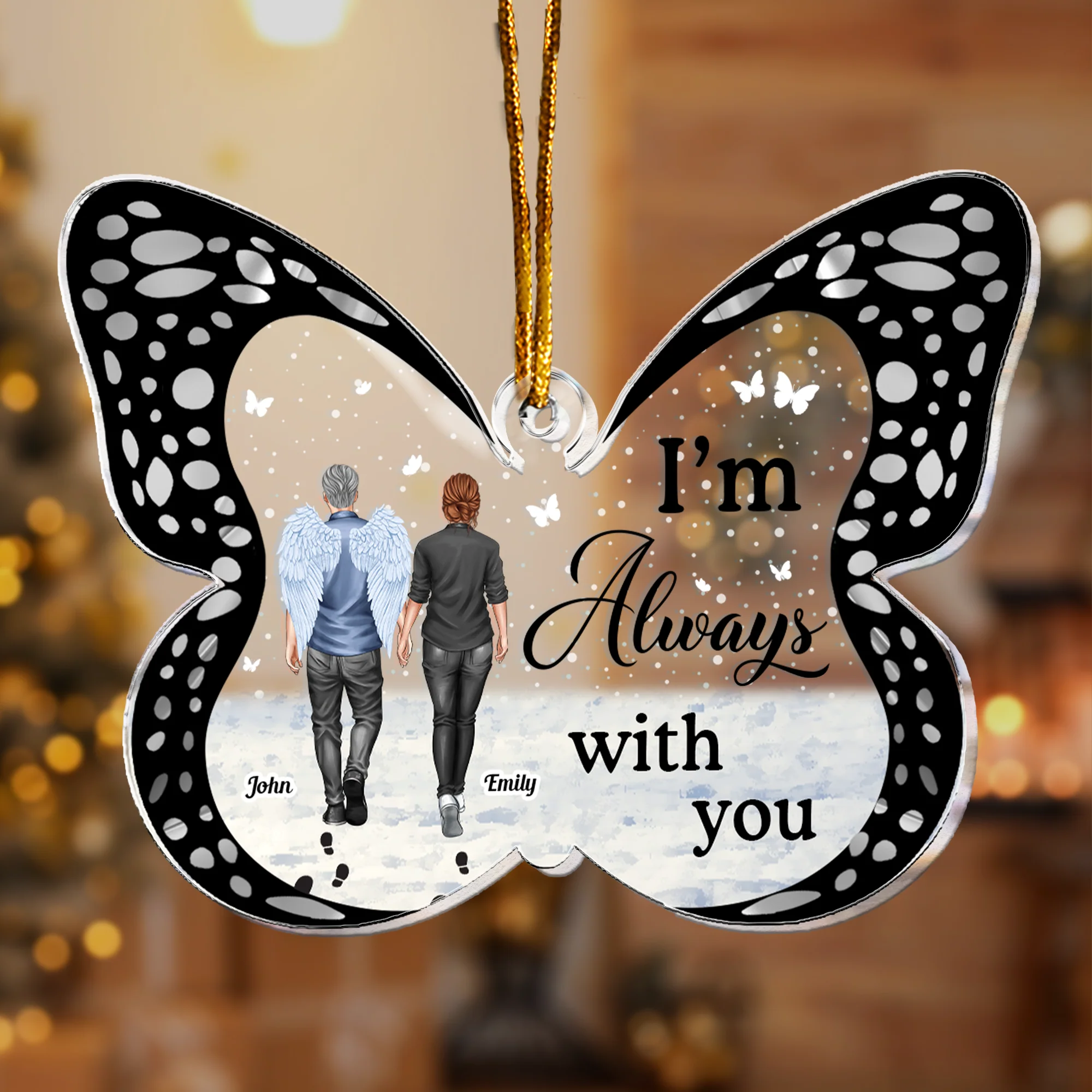 Never Walk Alone - Gifts For Loss Family - Personalized Acrylic Ornament - Image 2