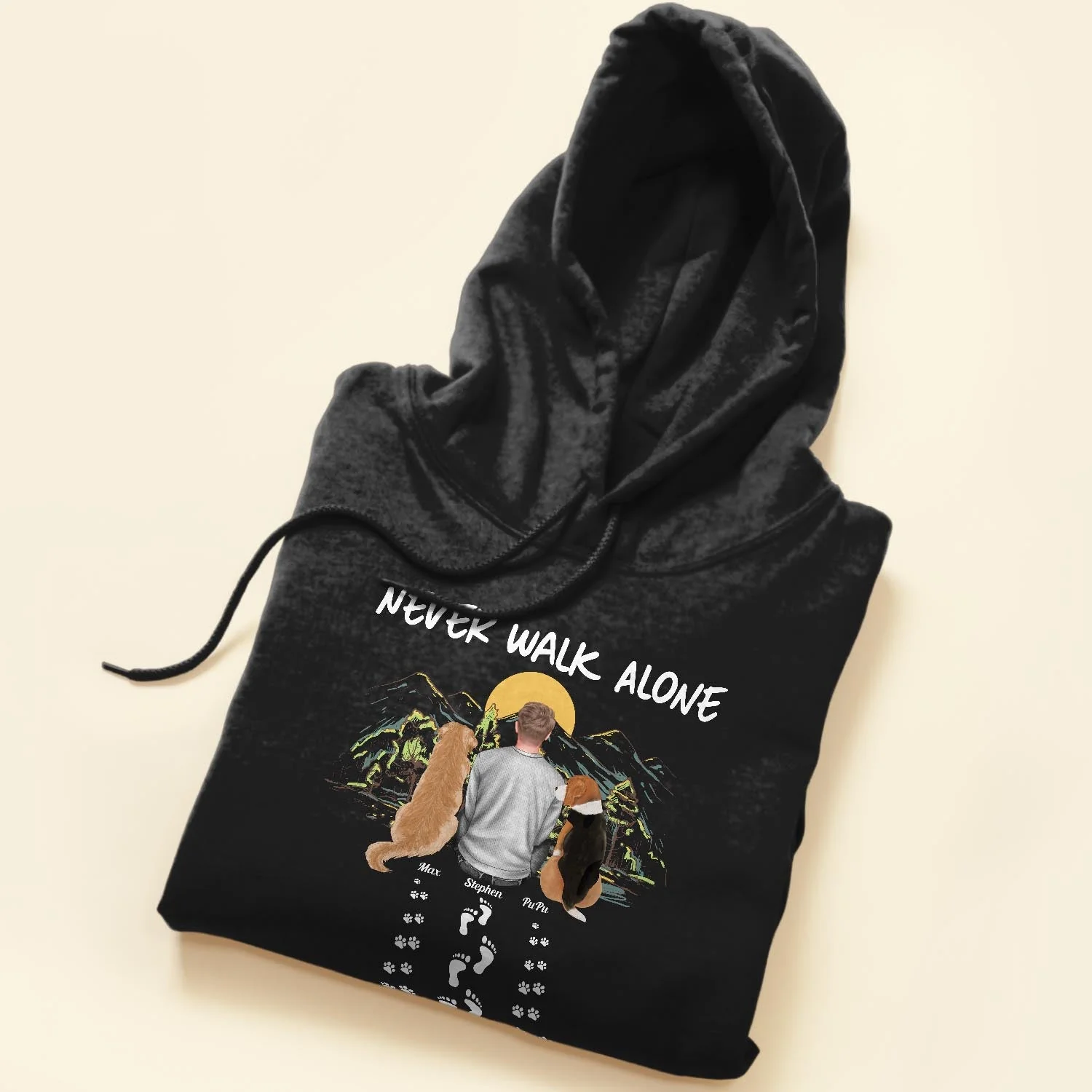 Never Walk Alone - Personalized Shirt - Father's Day, Birthday Gift For Dog Lovers, Dog Mom, Dog Dad - Image 5